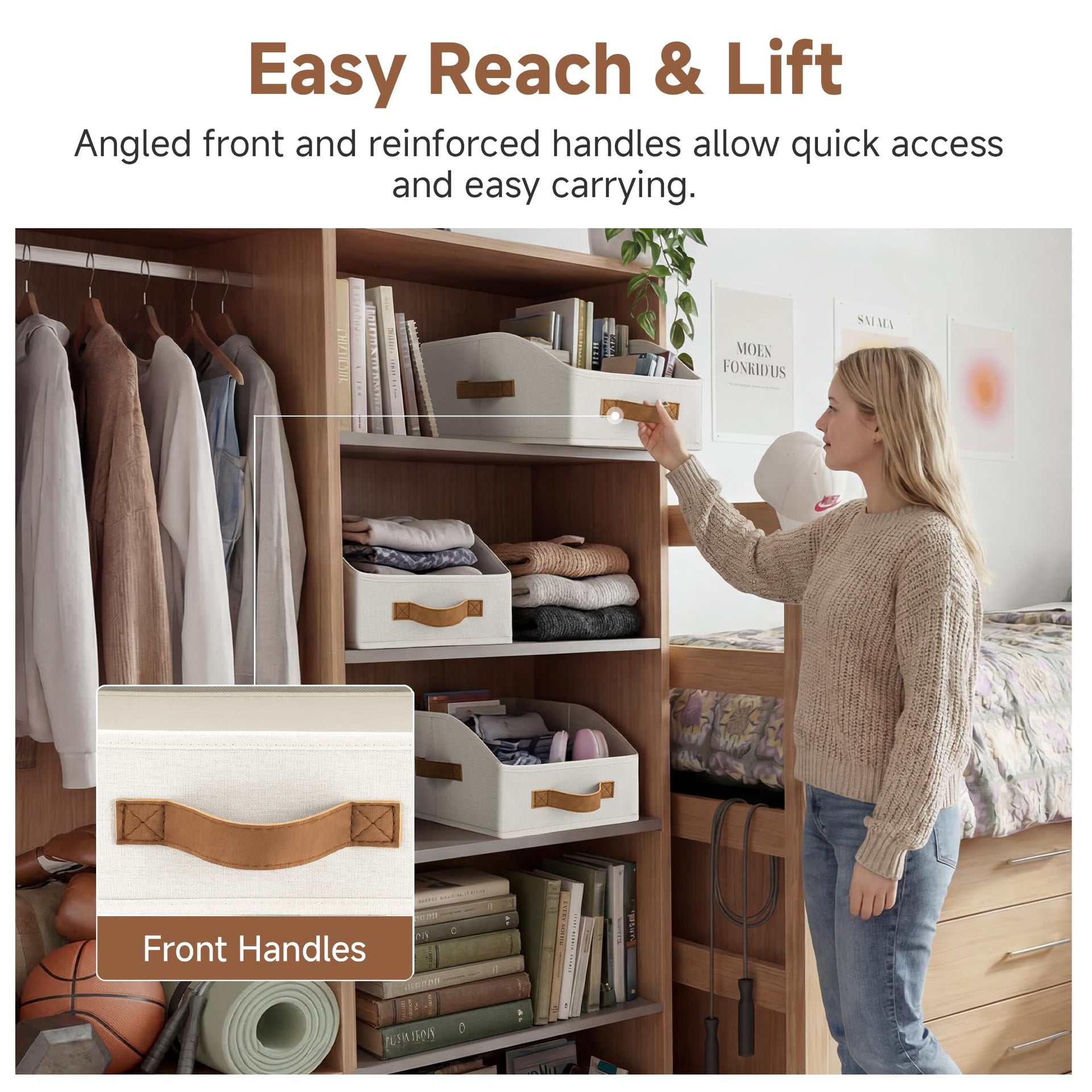 Closet Storage Bins Trapezoid (3 Count)