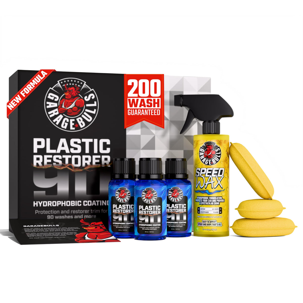 Car Plastic Restorer & Hydrophobic Trim Ceramic Coating Kit Car Accessories Long Lasting Coating (3 Fl Oz)