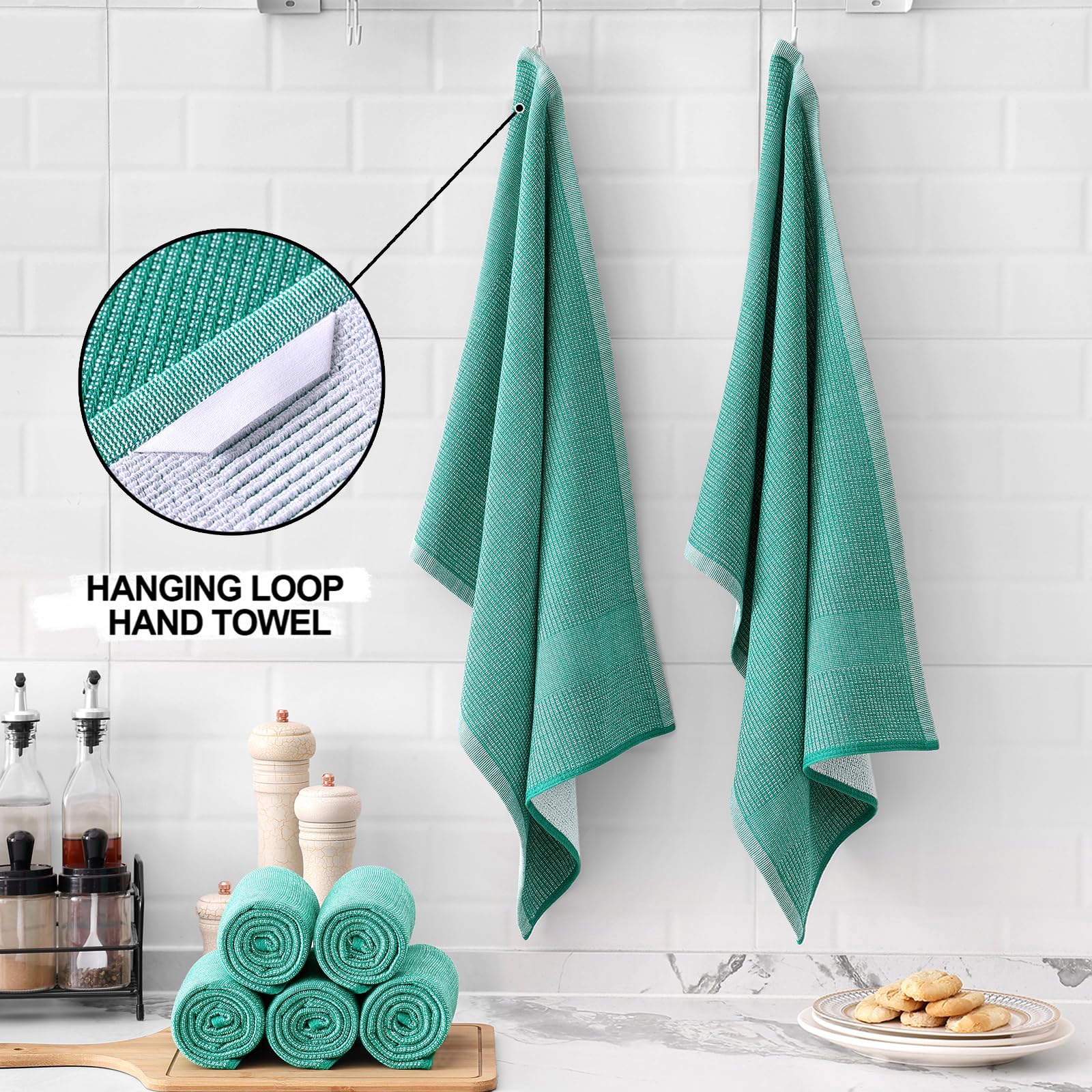 380 GSM Cotton Premium Kitchen Towels 6 Pack (6 Count)