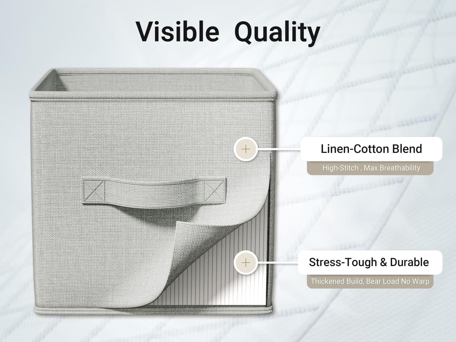 4 Pack Foldable Fabric Closet Storage Bins (4 Count)