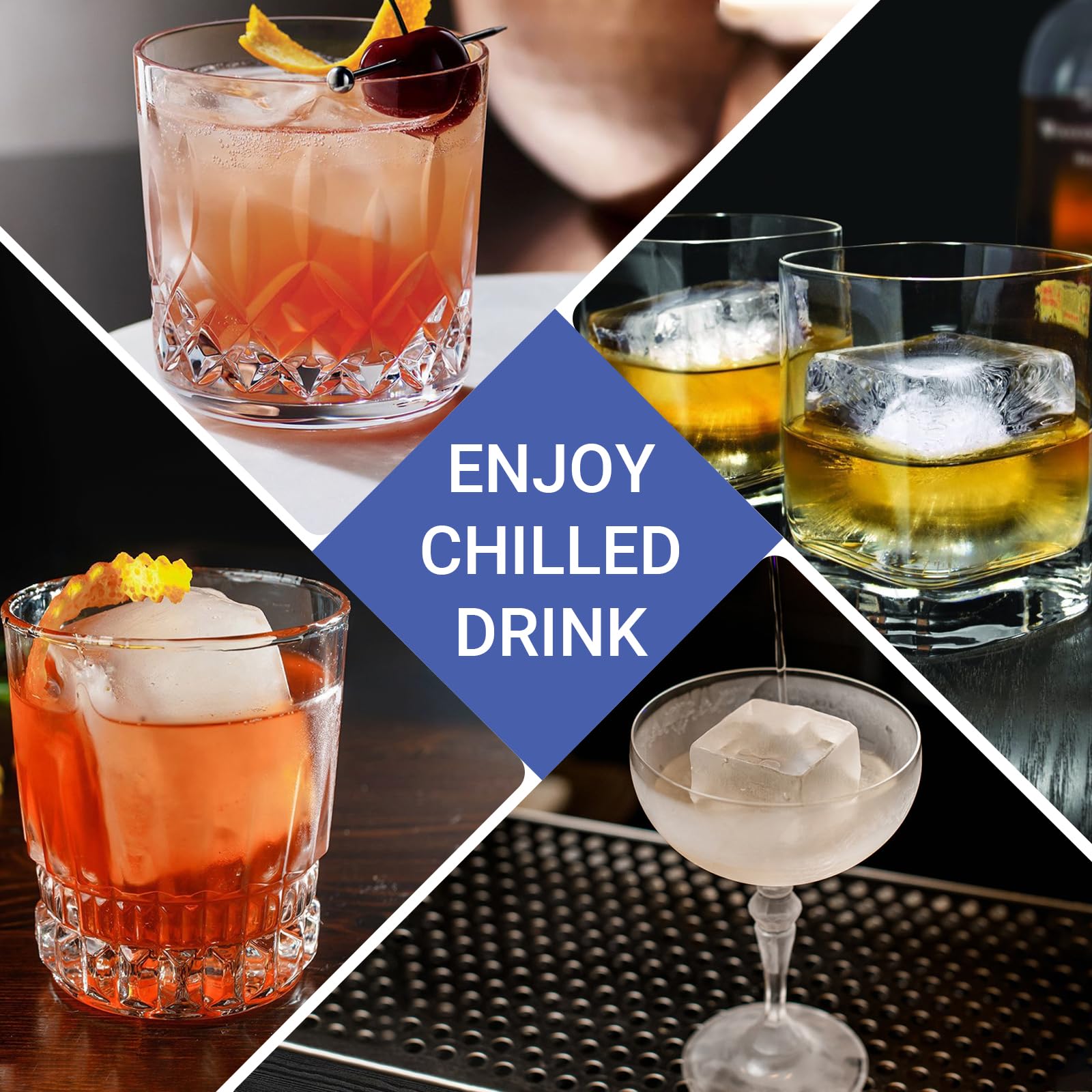 Large Ice Cube Trays for Whiskey