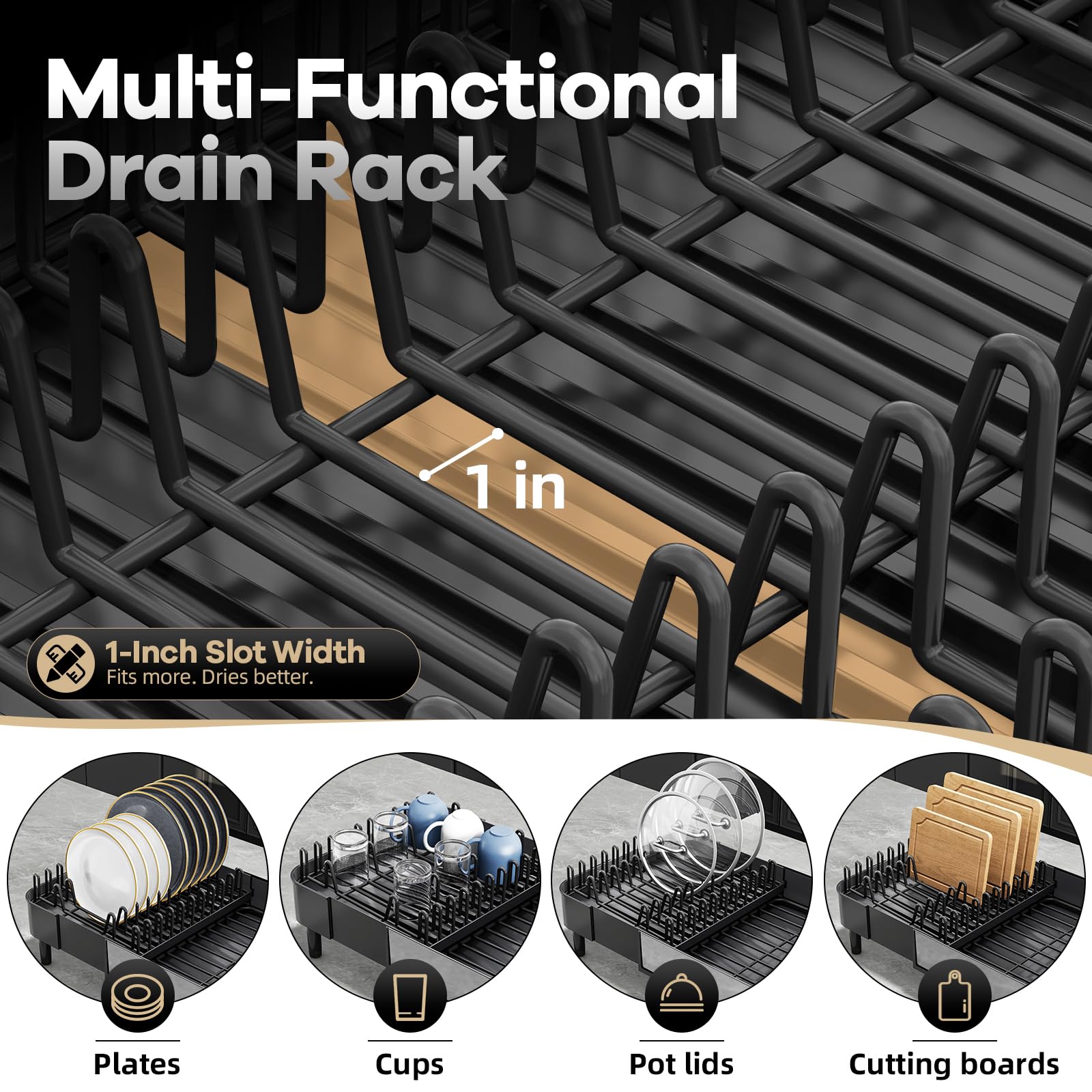 Stainless Steel Dish Drying Rack for Kitchen Counter