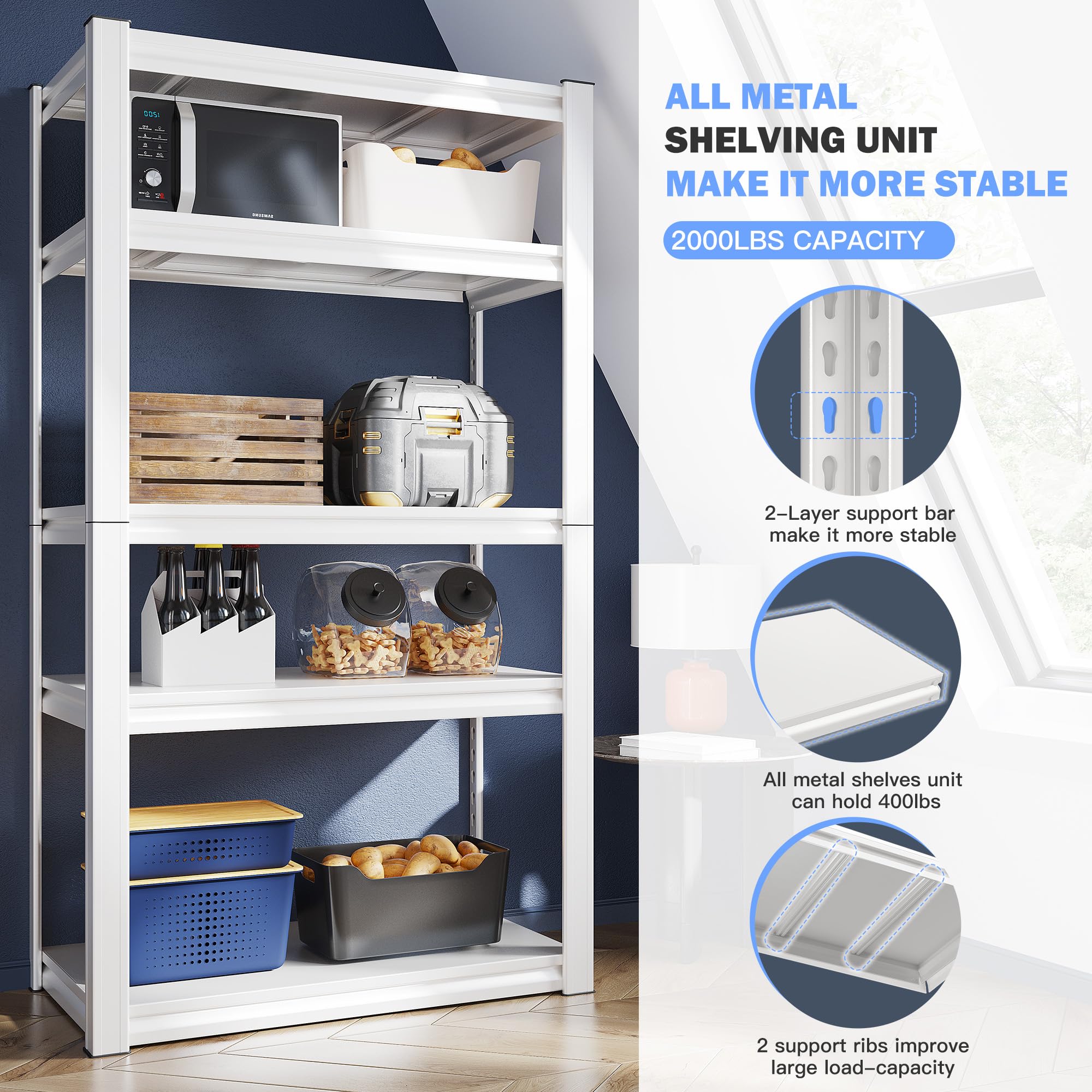 72''H Garage Shelving