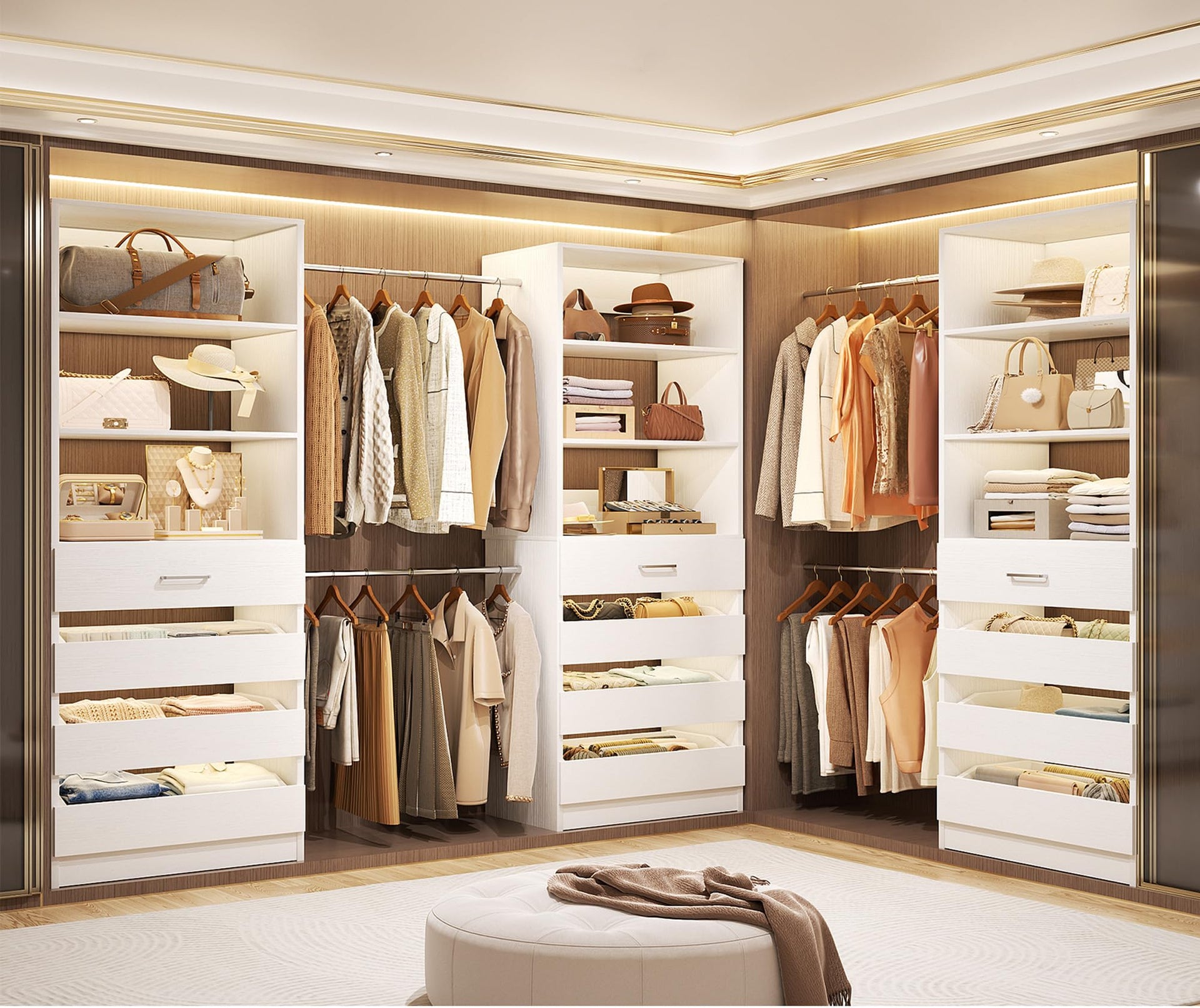 Closet System with 12 Drawers