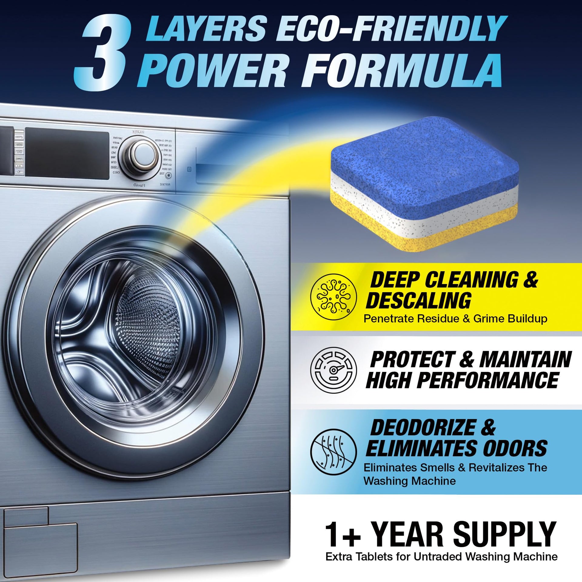 Washing Machine Cleaner Descaler (28 Count)