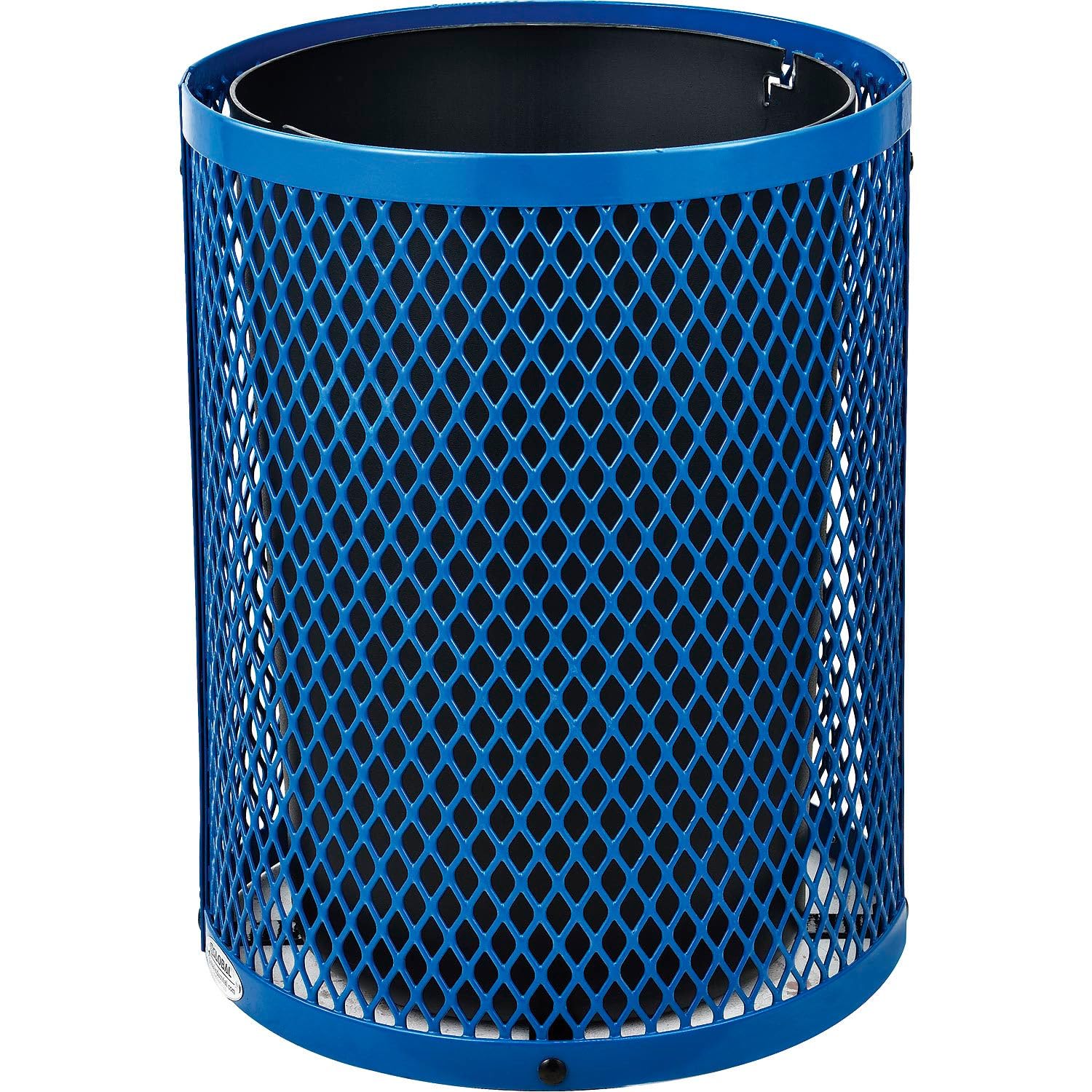 Outdoor Diamond Steel Trash Can