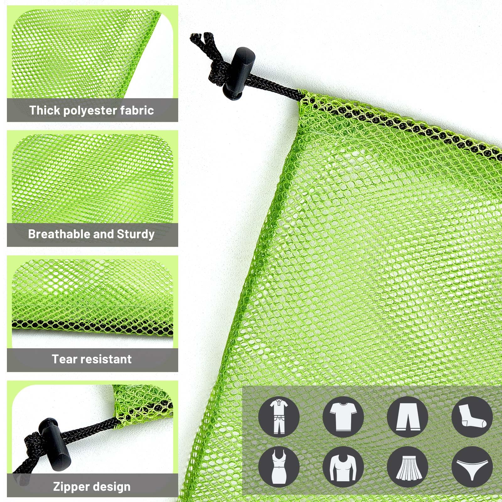 36 Pcs 32x24 in Large Laundry Bag Colorful Extra Large Mesh Laundry Bag Bulk with Drawstring Heavy Duty Mesh Machine Washable Drawstring Pouch (36 Count)