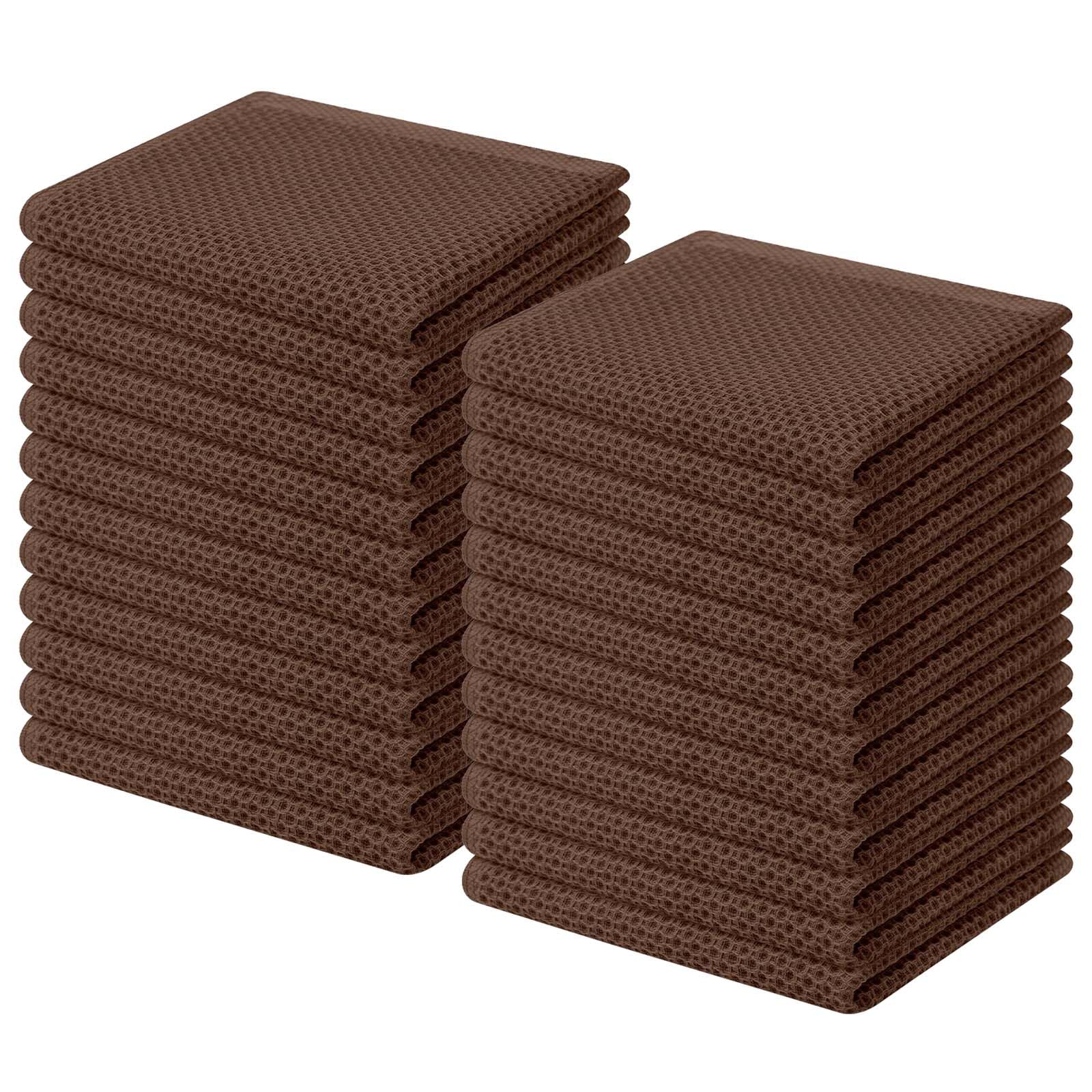 100% Cotton Waffle Weave Kitchen Dish Cloths 24 (24 Count)