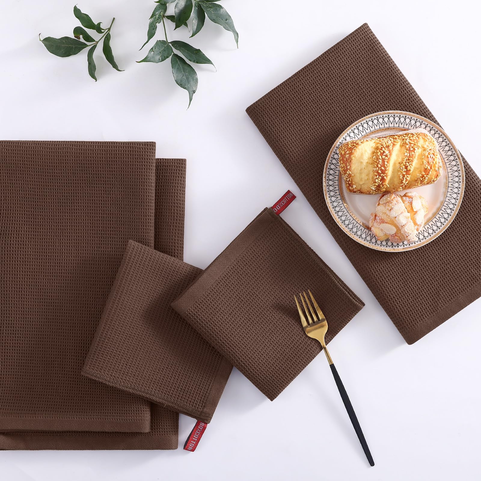 100% Cotton Waffle Weave Kitchen Towels (4 Count)