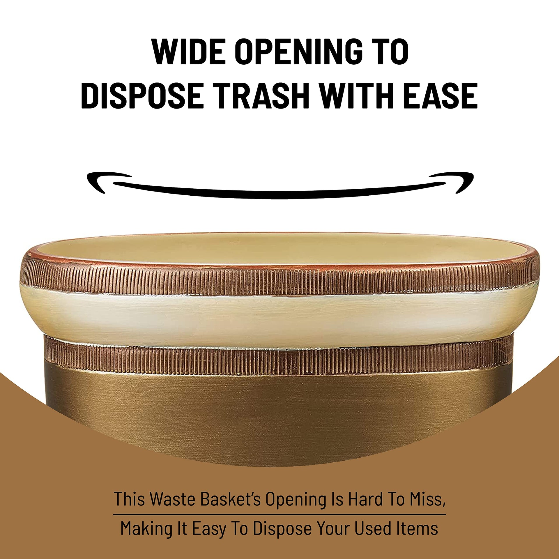Decorative Trash Can for Bathroom