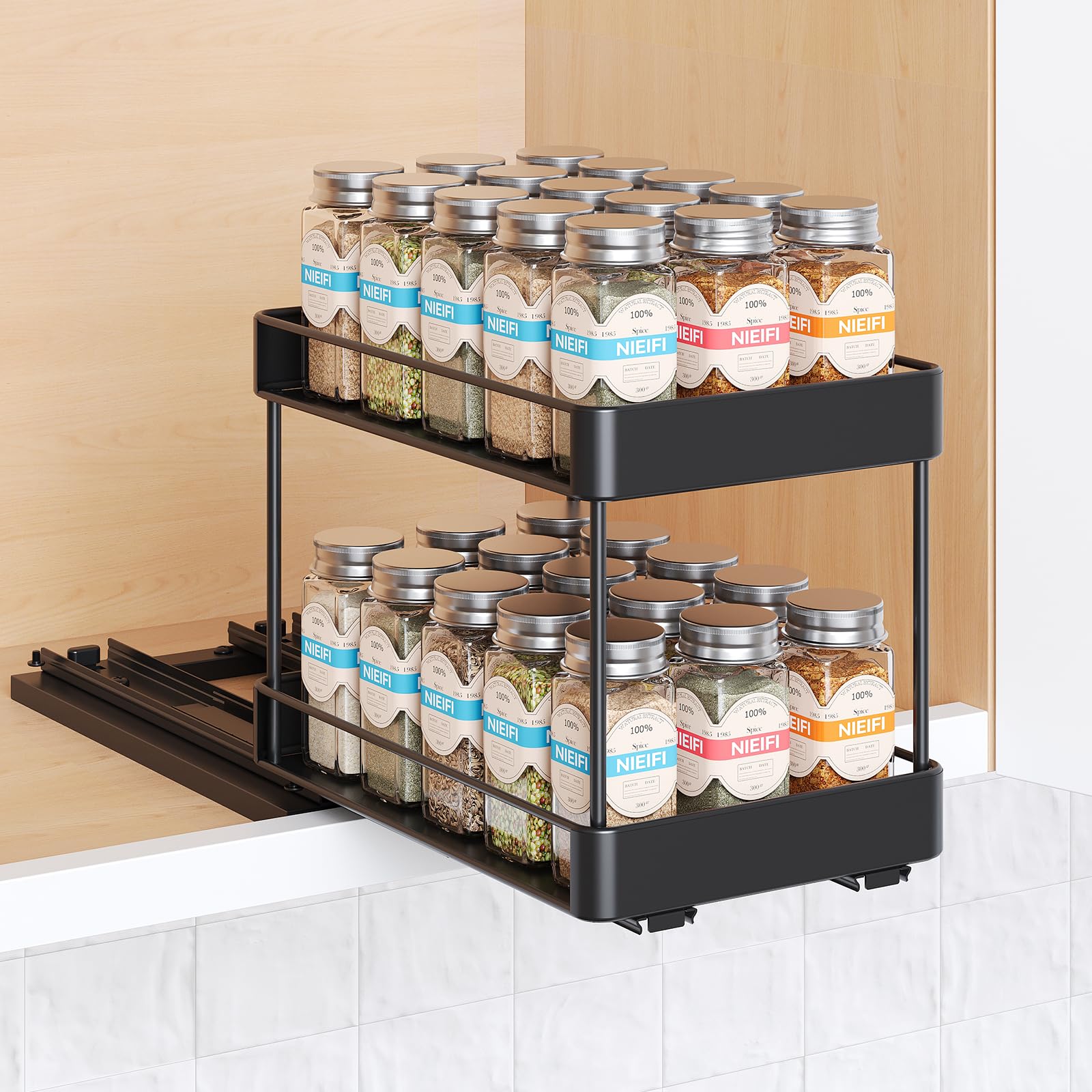 Pull Out Spice Rack Organizer