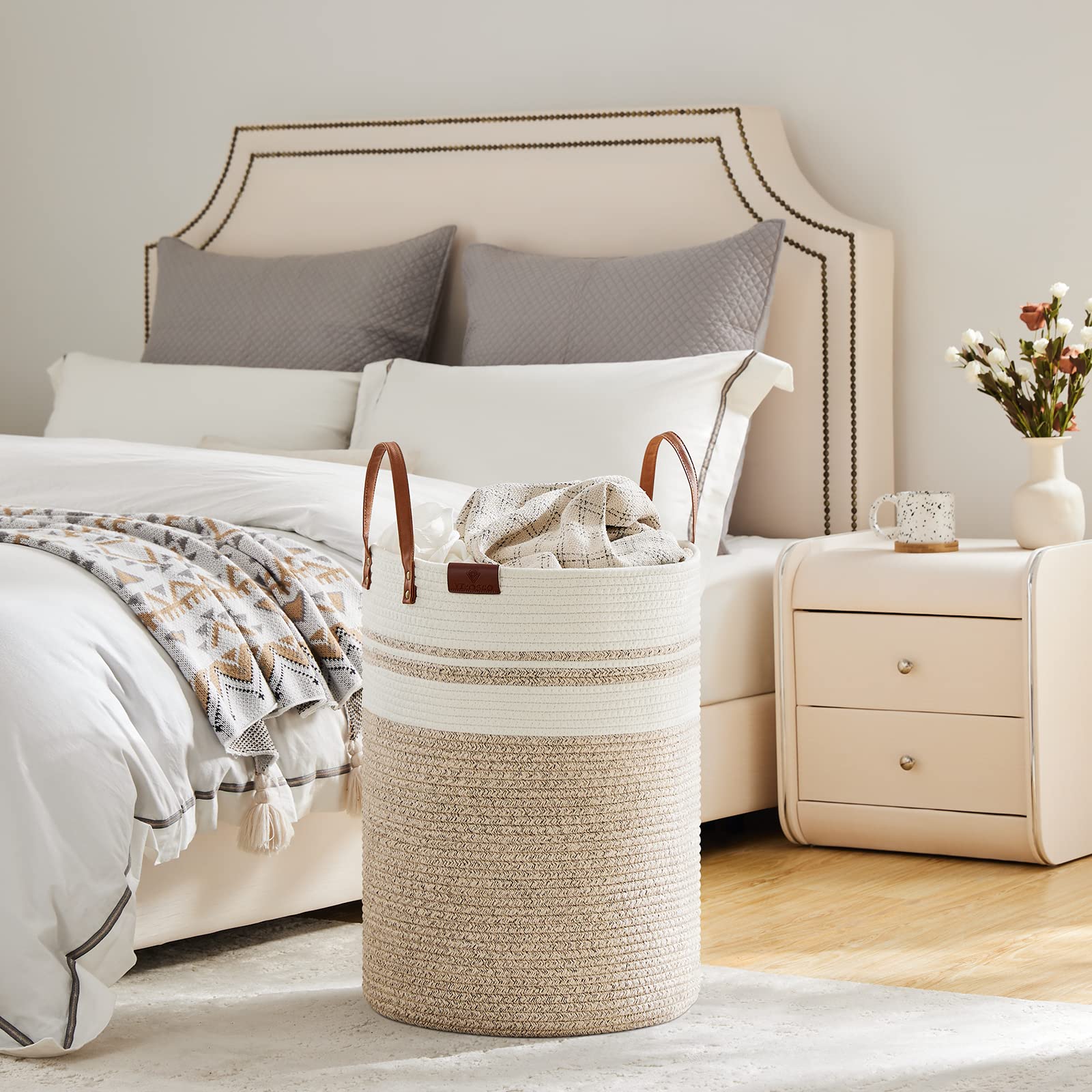 72L Tall Woven Rope Laundry Hamper (2434.6096 Fl Oz) - ModHome Supplies