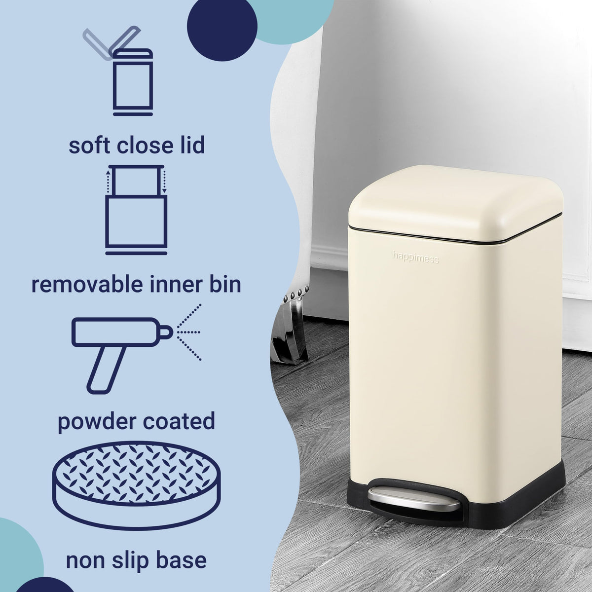 Betty Retro Mini 3.2 Gal Step Trash Can
