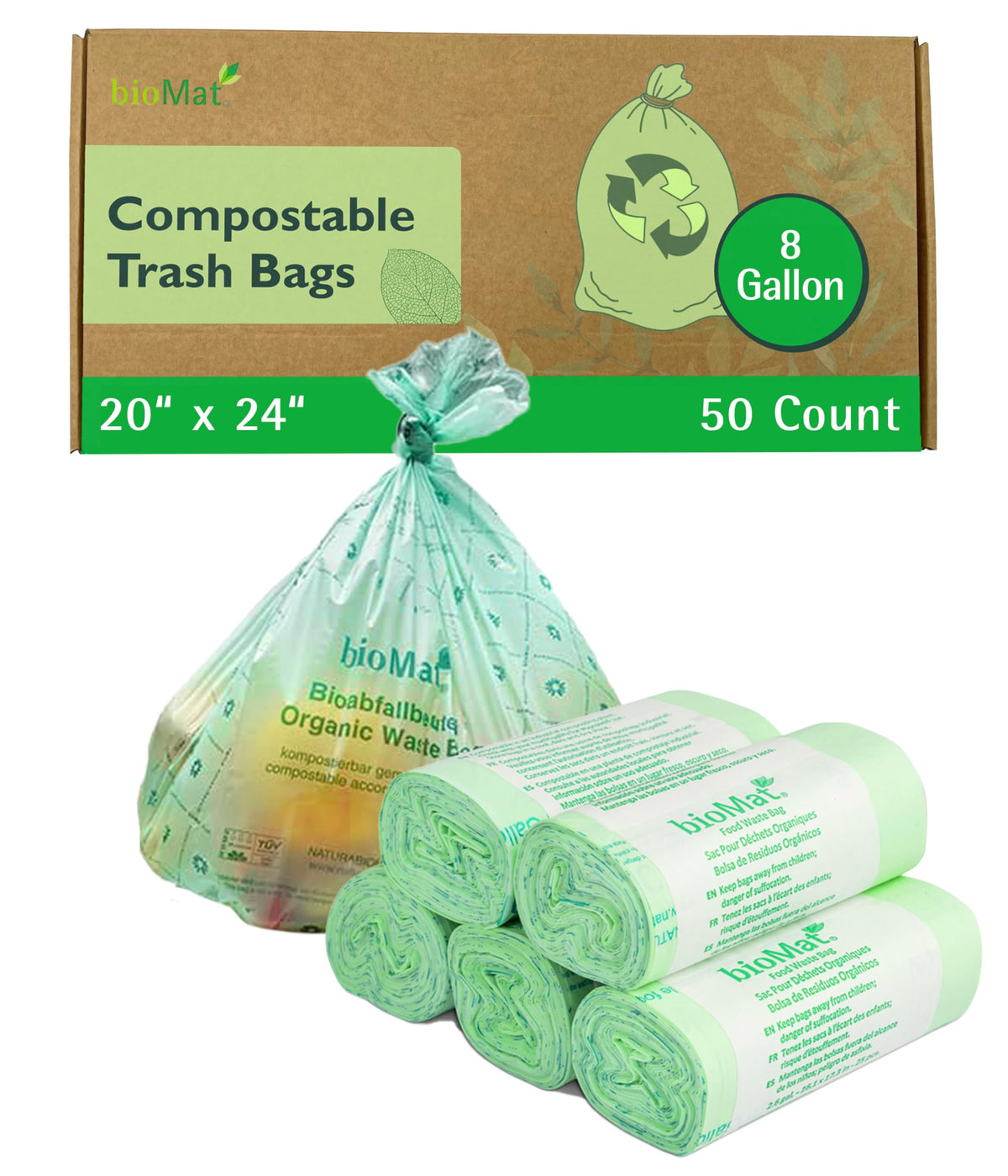 8 Gallon Compostable Food Scrap Bags (50 Count)