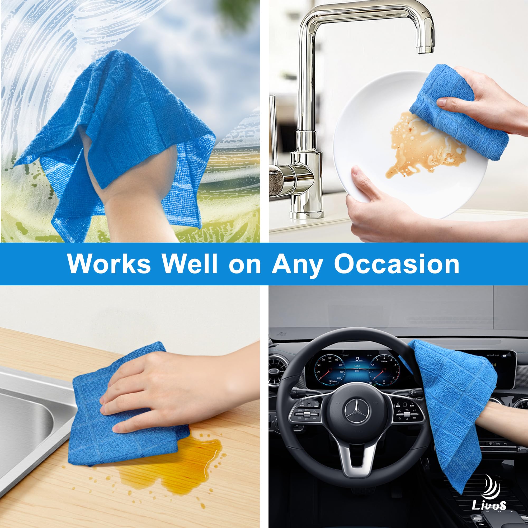 Microfiber Cleaning Cloth Roll (80 Count)