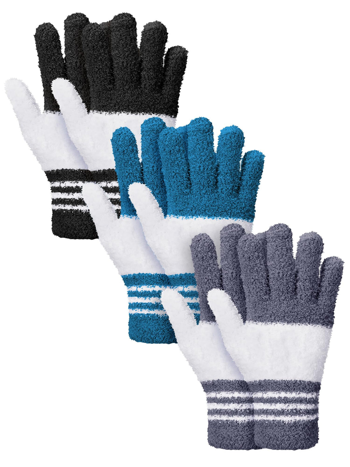 3 Pairs Microfiber Dusting Gloves for Plants Leaf (3 Count)