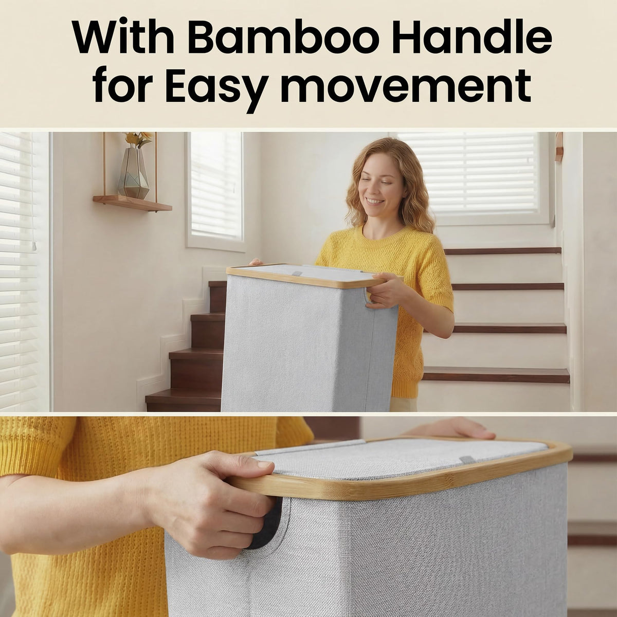Slim Laundry Basket with Lid