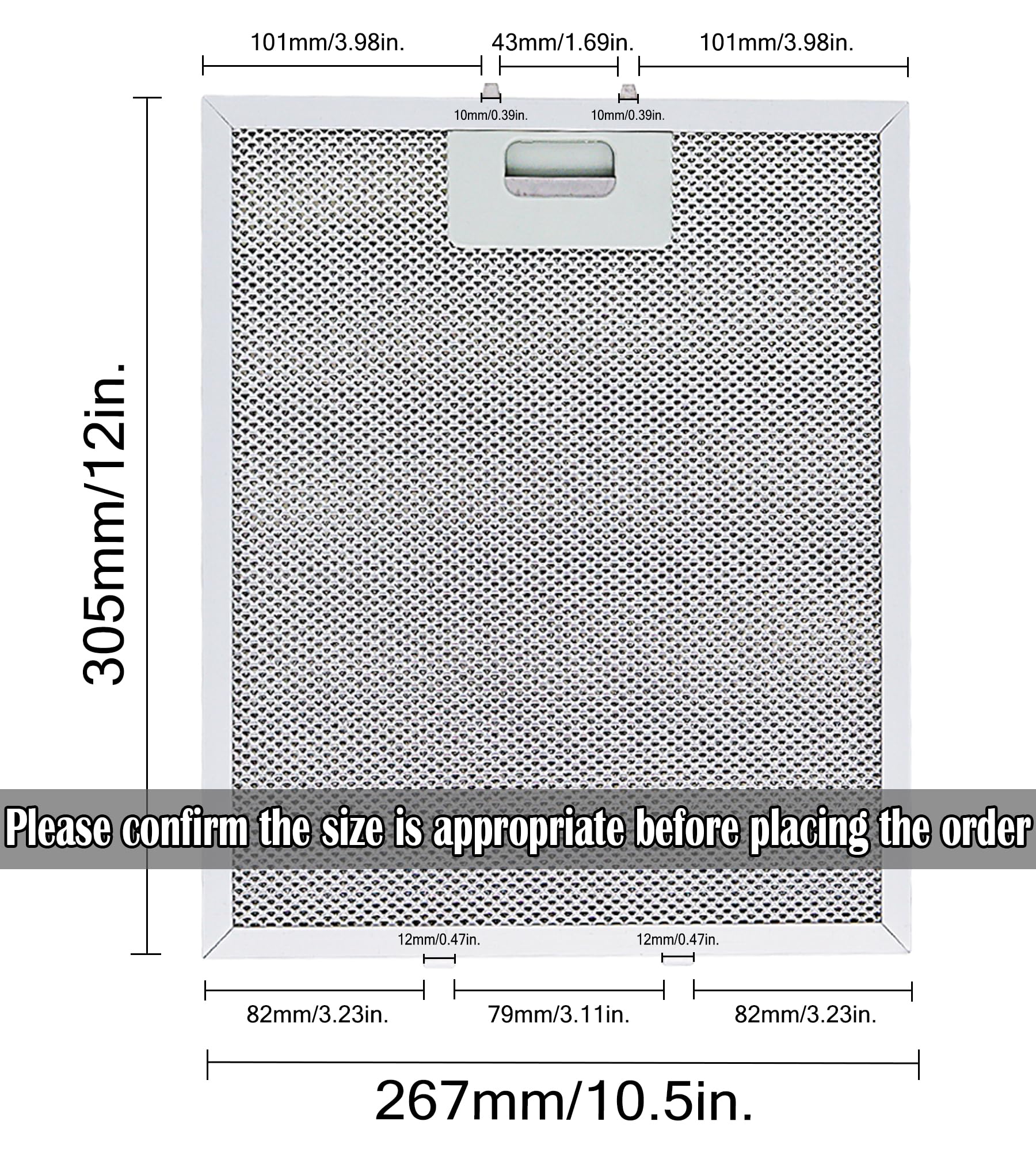 W10169961A Range Hood Vent Filters (3 Count)