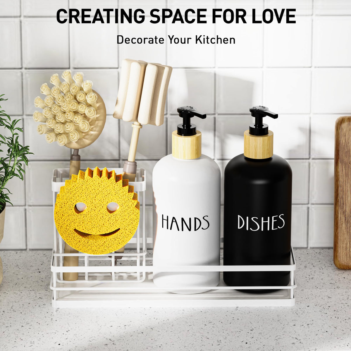 Kitchen Dish Soap Dispenser Set