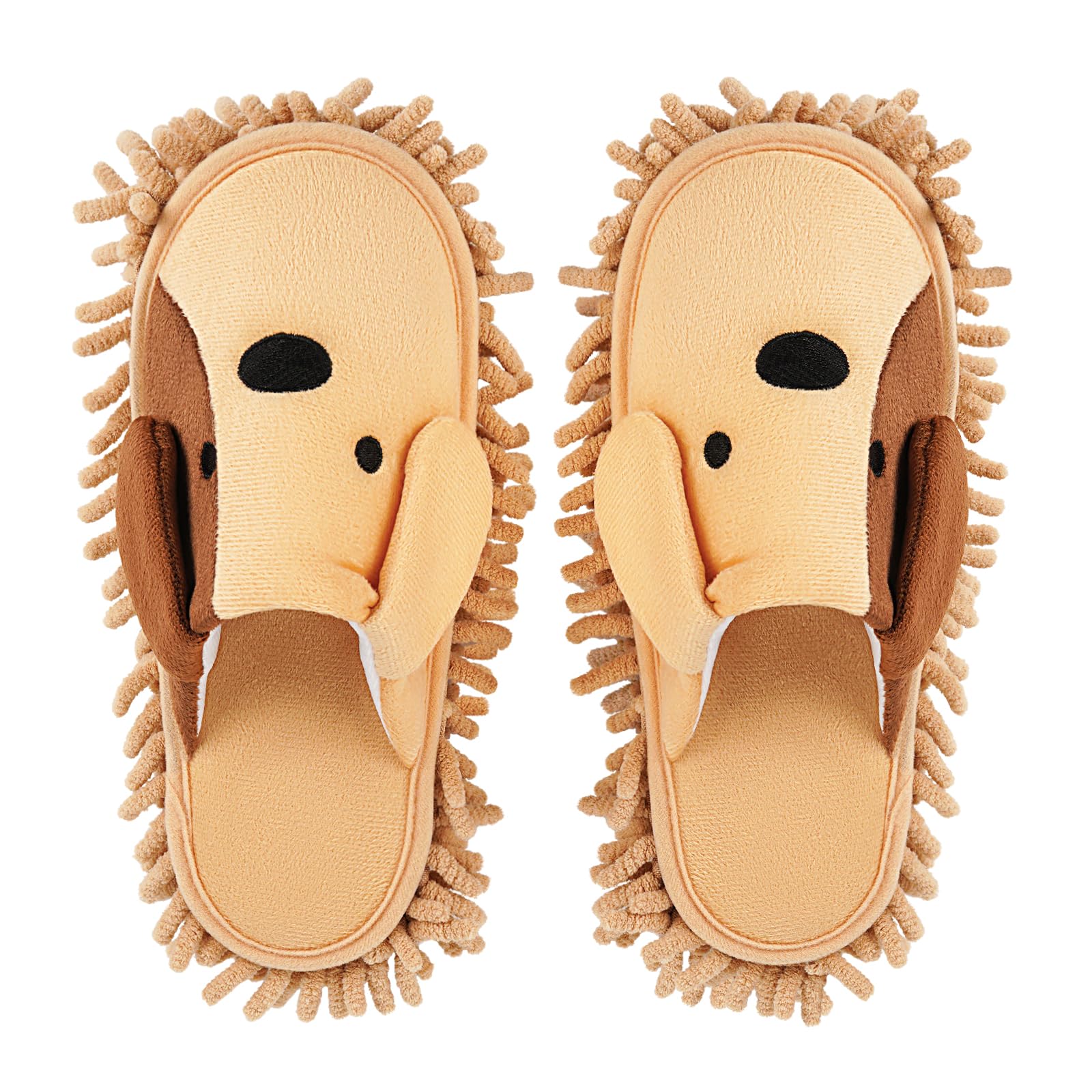 Detachable Dog Microfiber Mop Slippers Dusting for Home Khaki