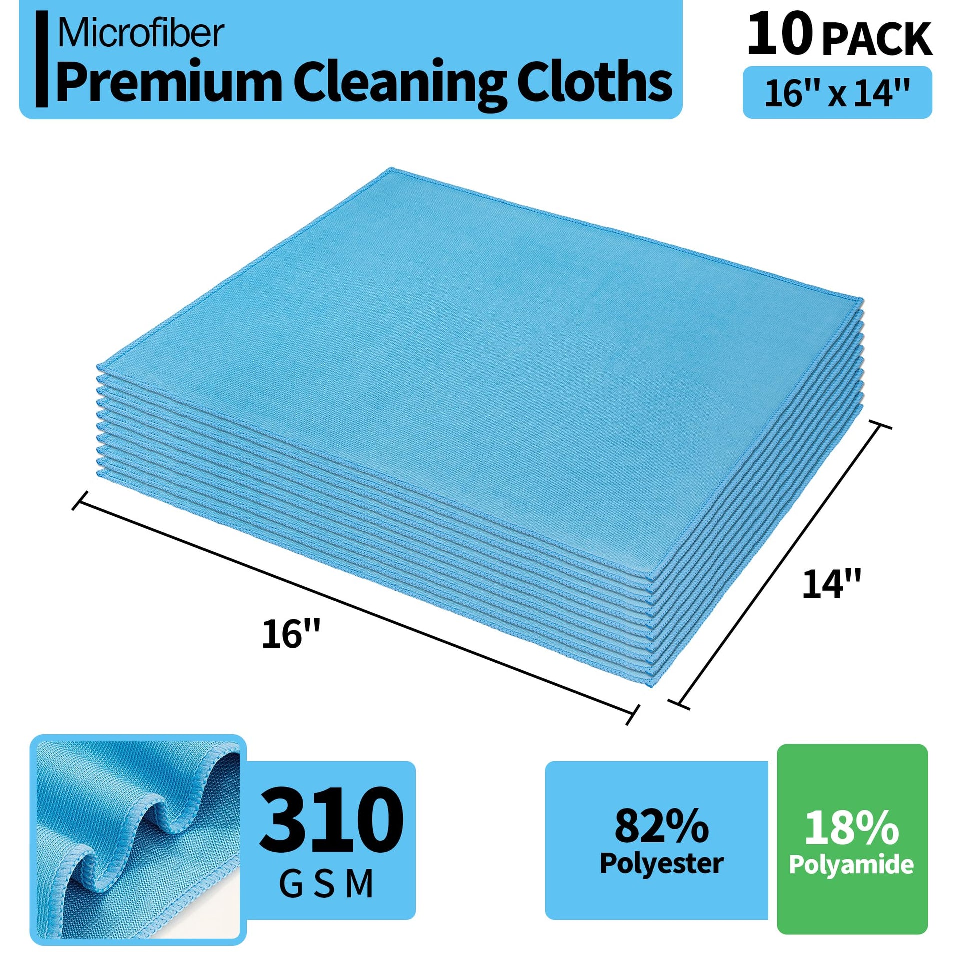 Microfiber Glass Cleaning Cloth (10 Count)