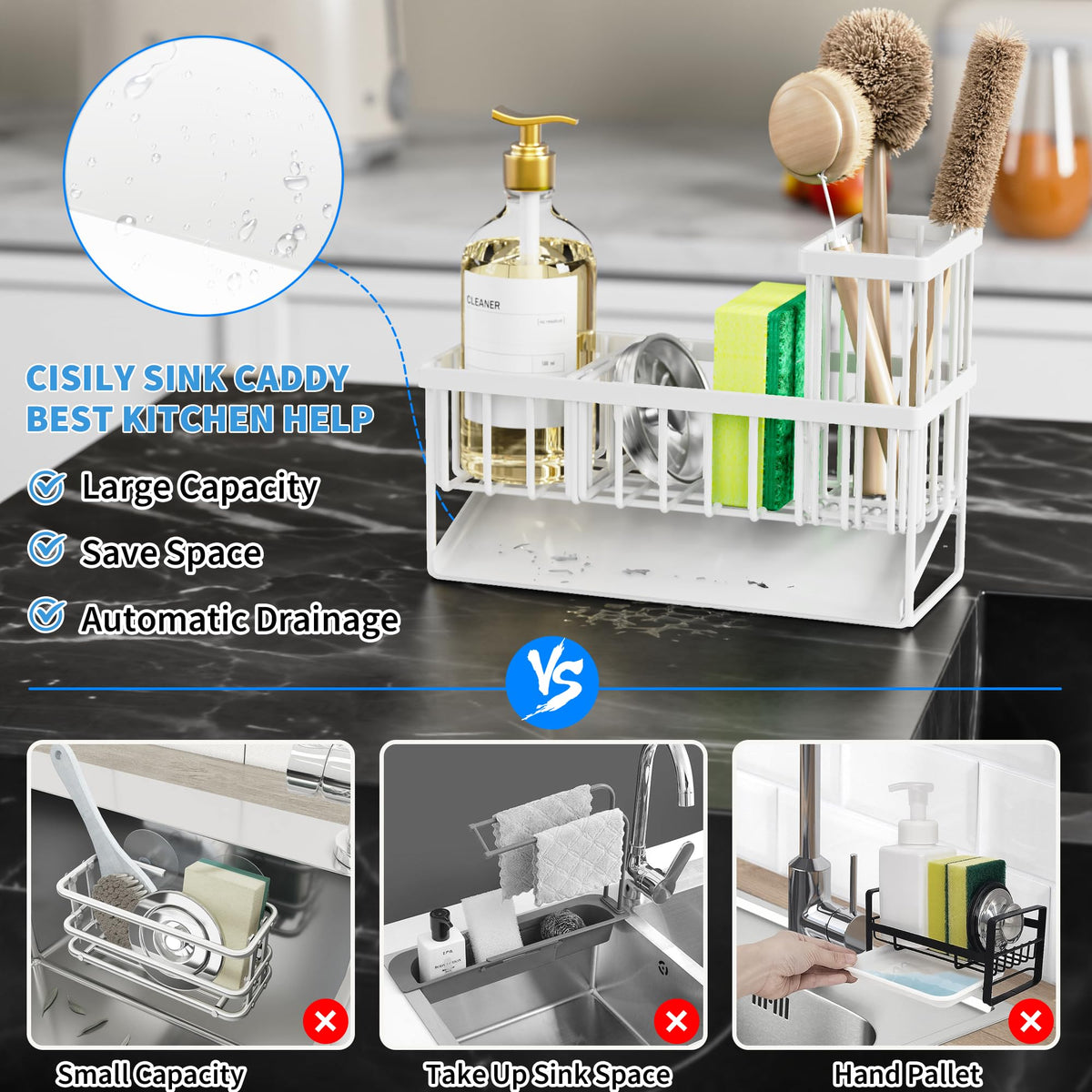 Sink Caddy Sponge Holder