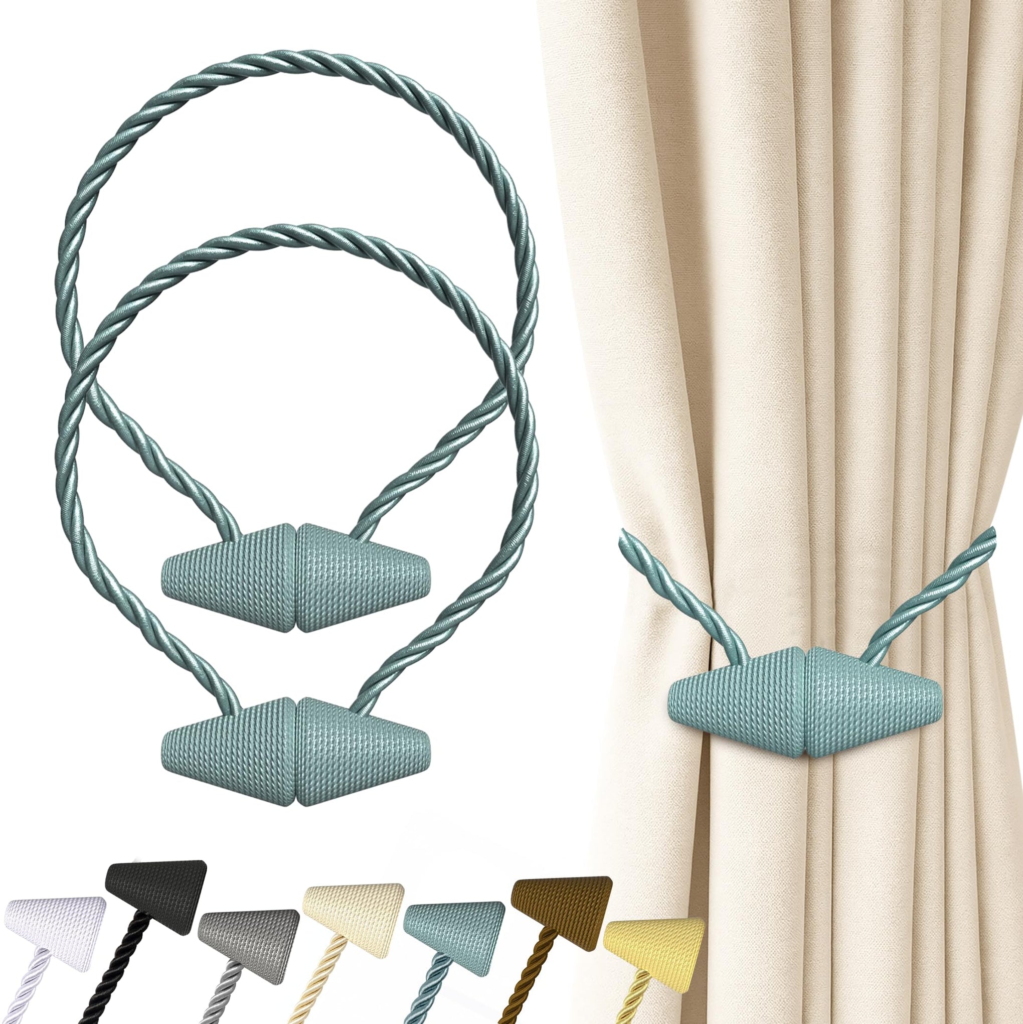 Magnetic Curtain Tiebacks Blue 2pcs (2 Count)