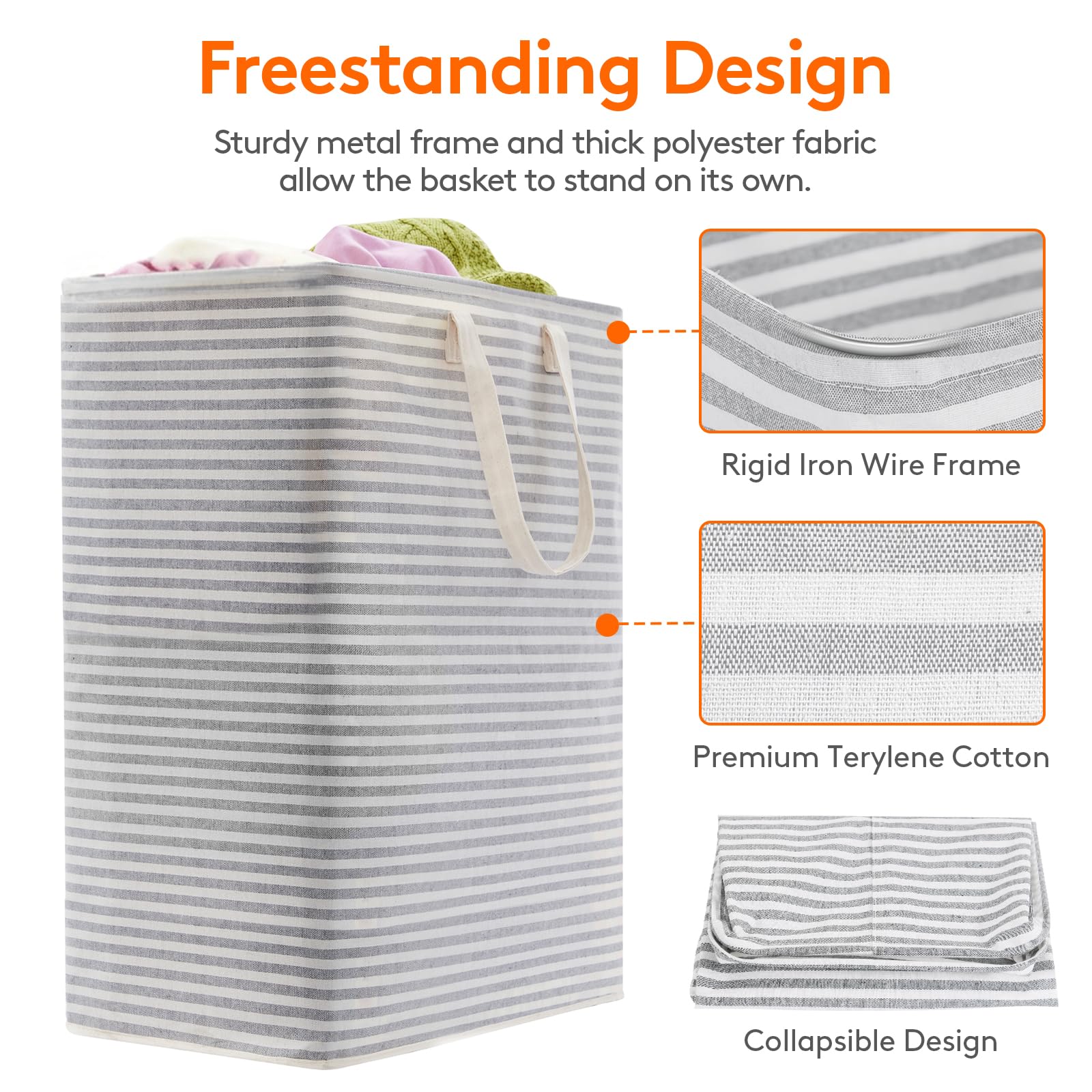 2 Pack Laundry Basket 125L Each (2 Count)