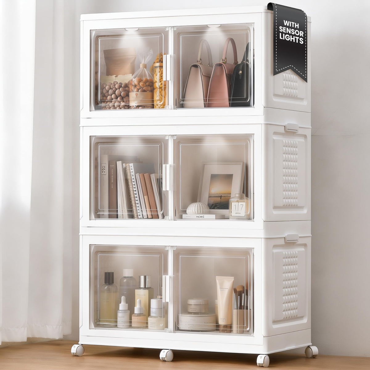 568QT 141GAL 3 Tier Stackable Storage Bins (3 Count)