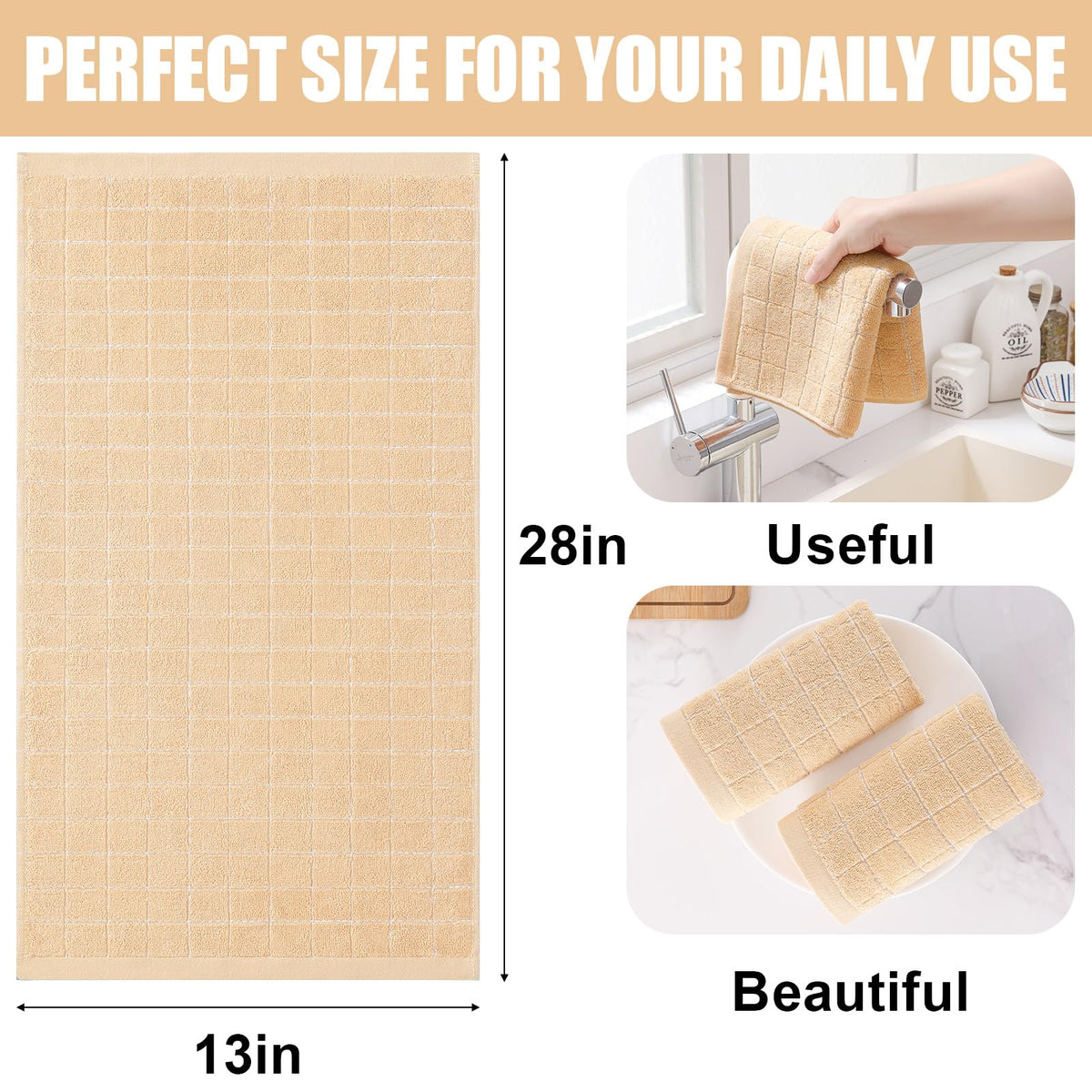 100% Cotton Terry Kitchen Towels (12 Count)