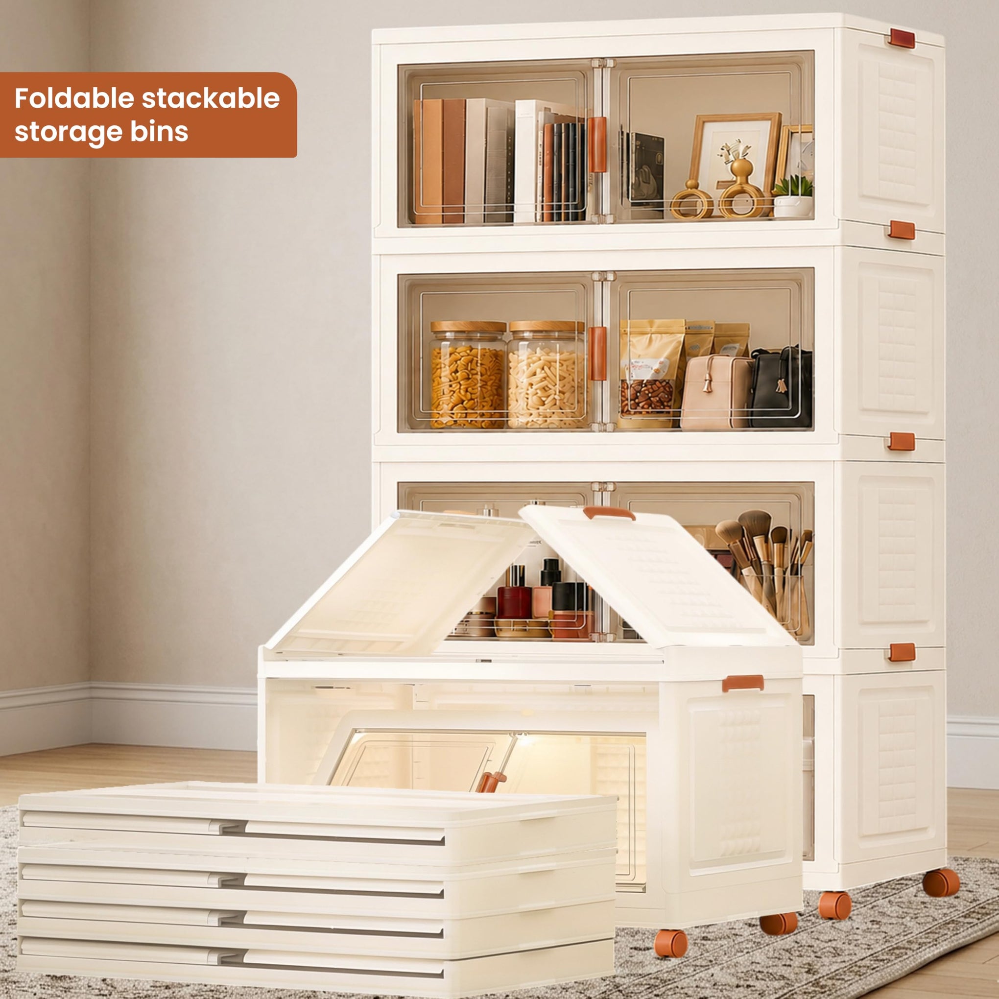 752QT 188GAL Large Collapsible Closet Organizer (4 Count)
