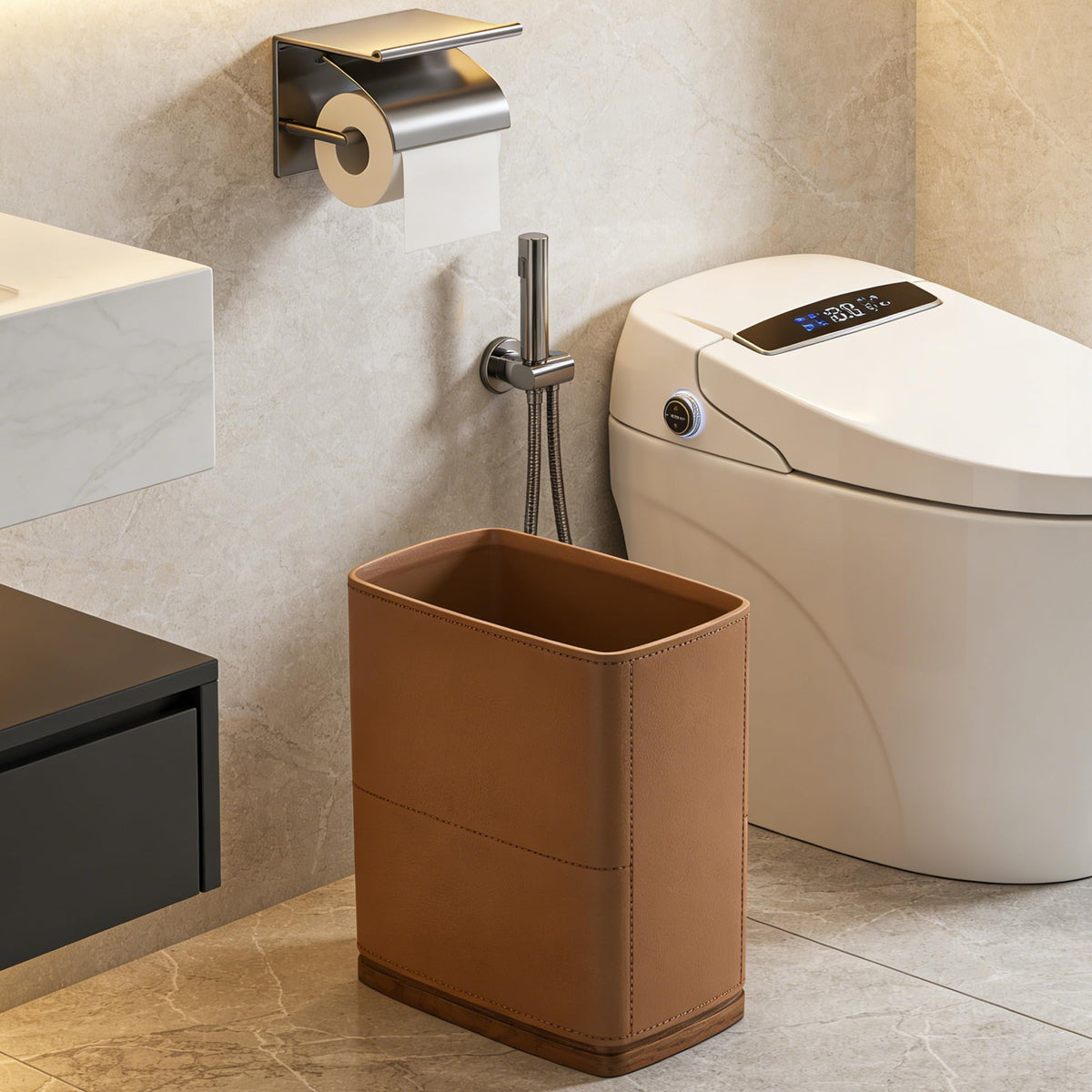 Bathroom Trash Can 1.8 Gallon