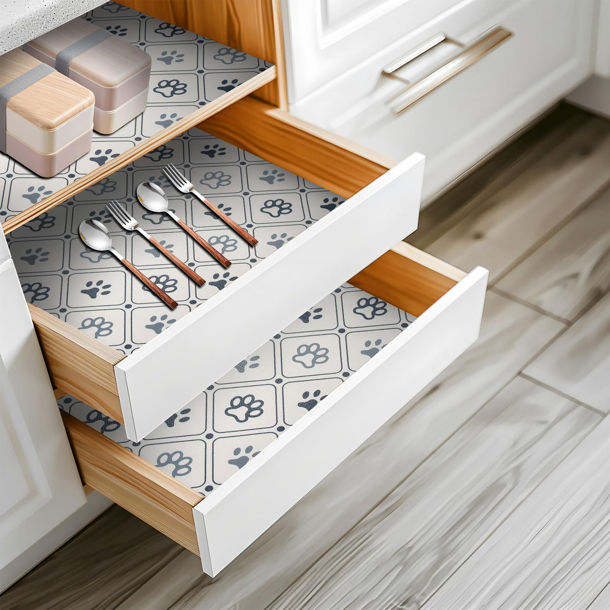 Bulk Shelf Liner 18" W x 192" L Cupboard Liner Shelving Paper for Cabinets and Drawers Pantry Shelf Liners for Kitchen Cabinets Non