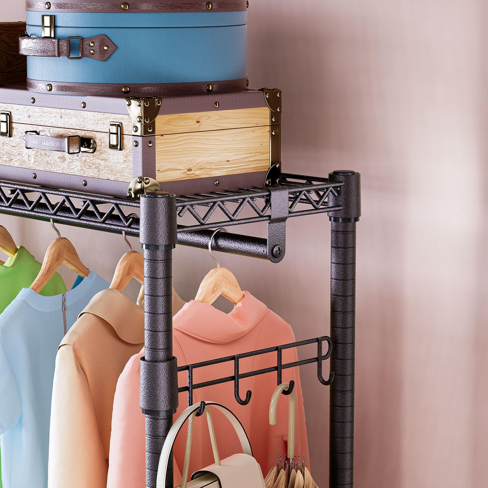 Heavy Duty Garment Rack Wire Clothes Rack for Hanging Clothes