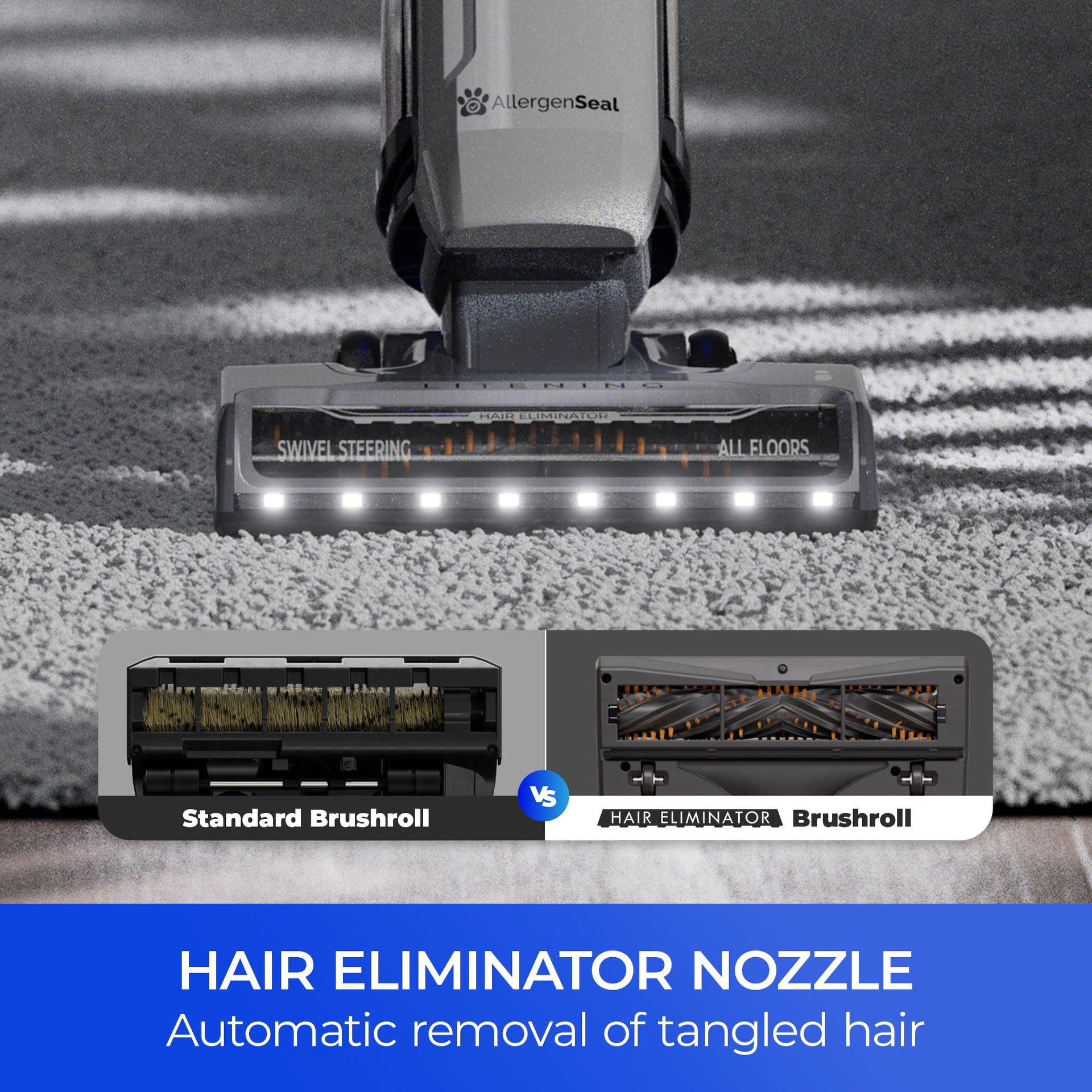 Litening 24V Cordless Upright Vacuum with Hair Eliminator Nozzle