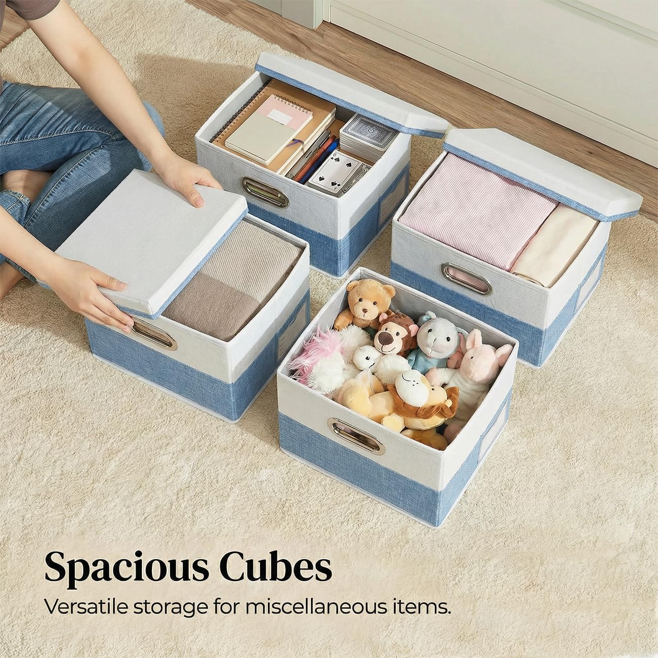 Storage Bins with Lids [3 (3 Count)
