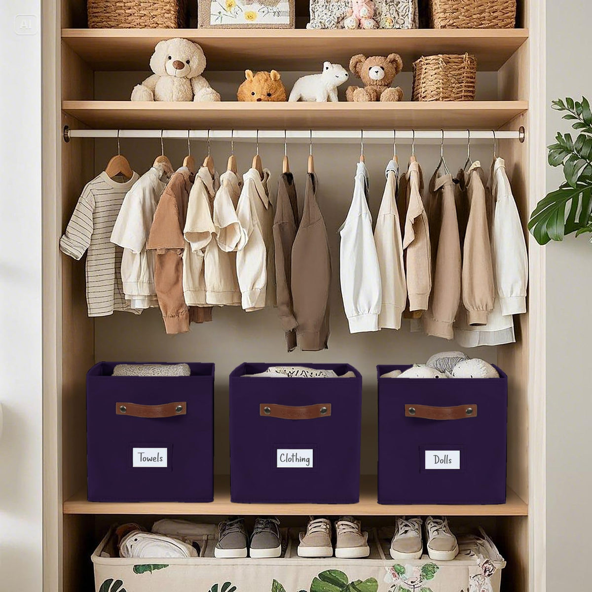 Storage Bins Cube Storage Bin with Labels (6 Count)