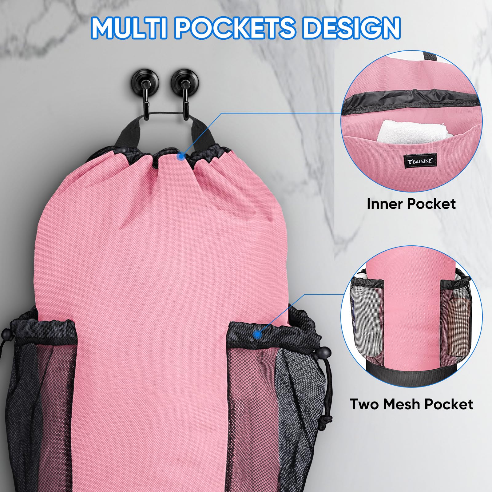 2PK 150L Laundry Bag Backpack (2 Count)