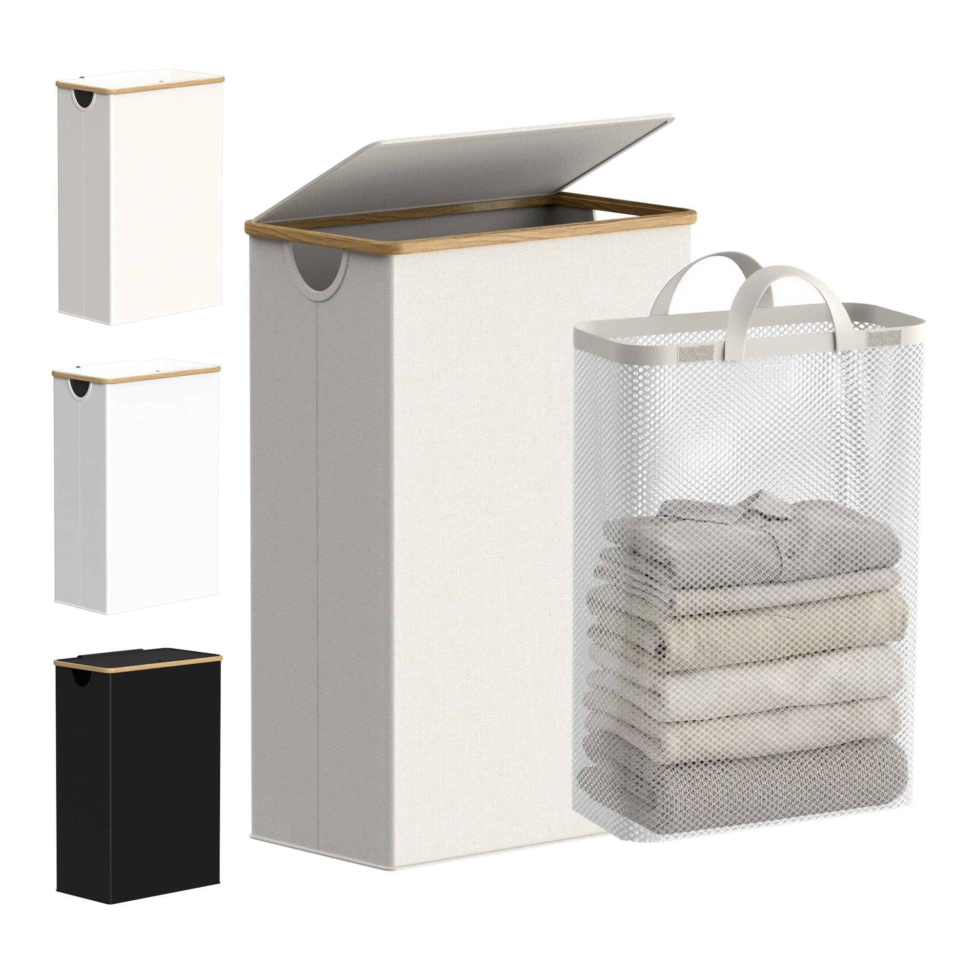 Slim Laundry Basket with Lid