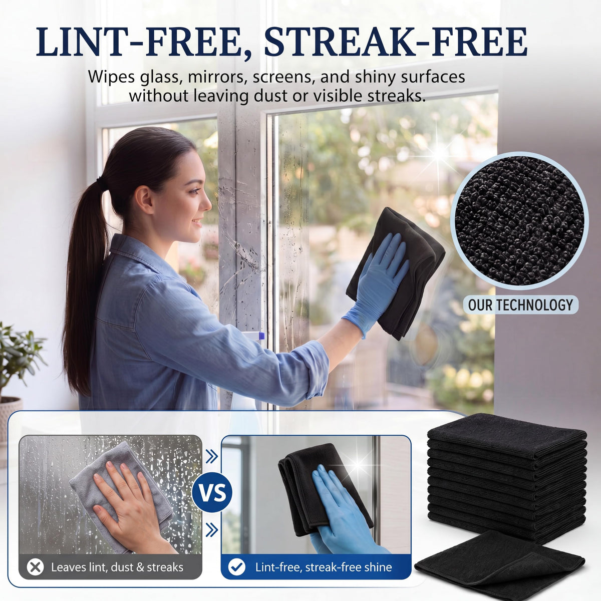 200 Microfiber Cleaning Cloths