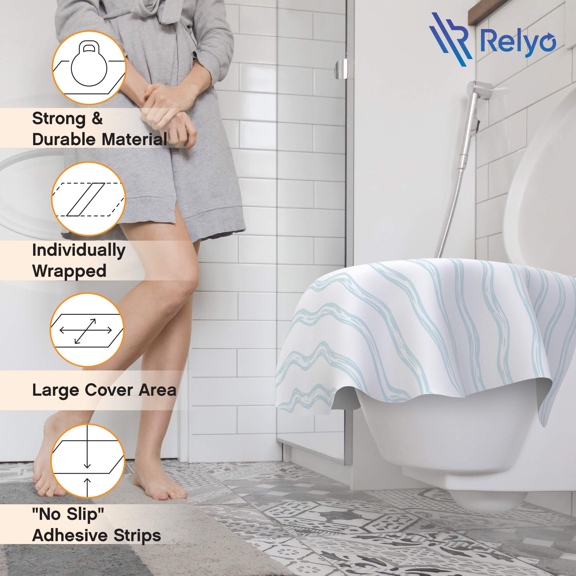 Disposable Toilet Seat Cover for Travel (20 Count)