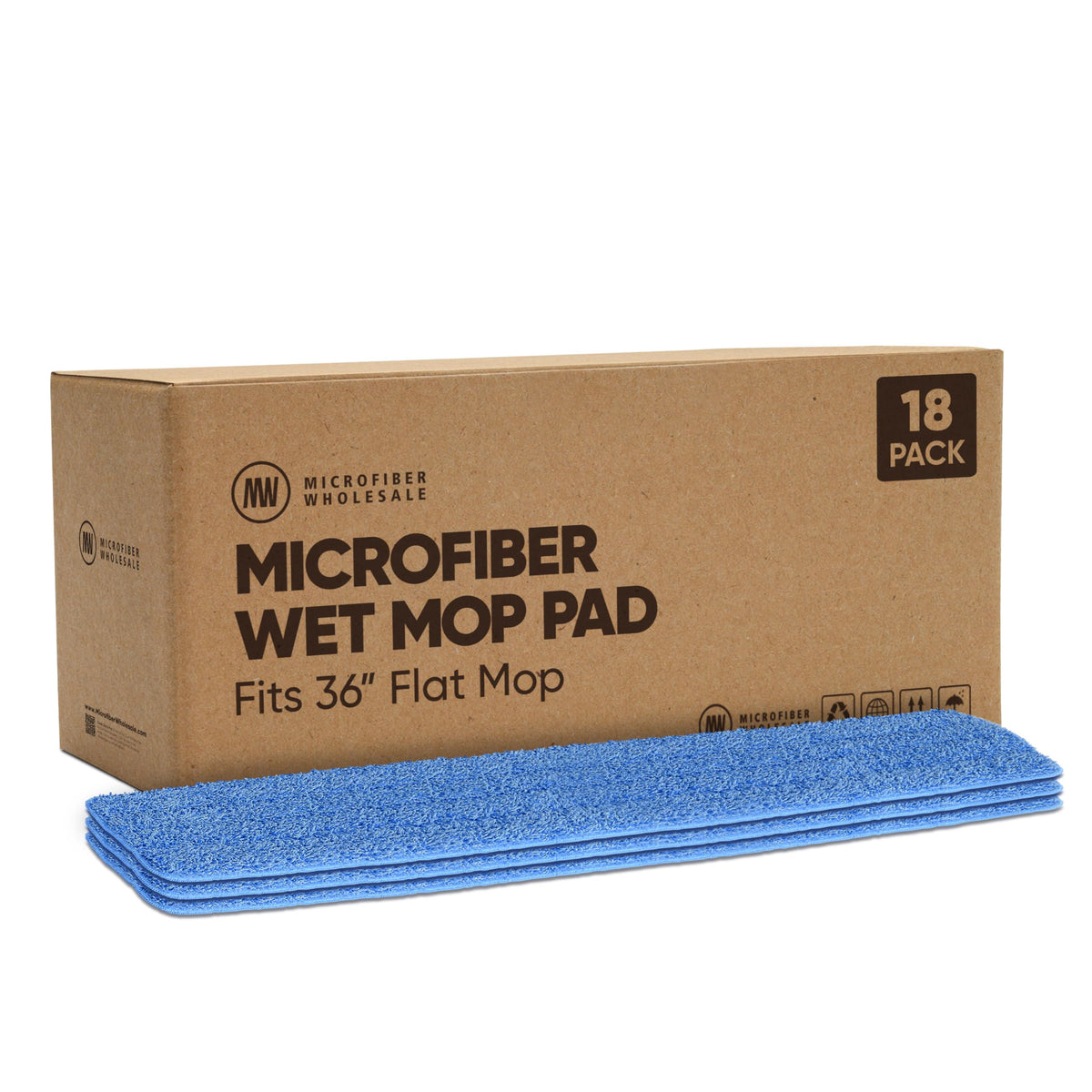 36 inch Microfiber Mop Pads (18 Count)