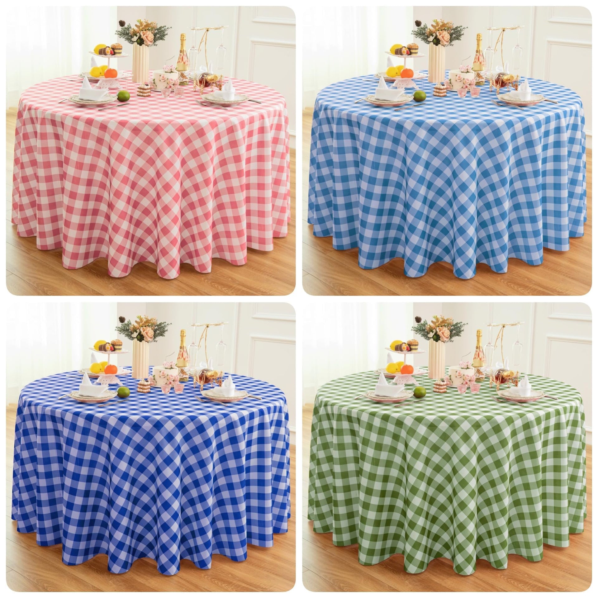 Waterproof Plaid Tablecloth Fabric