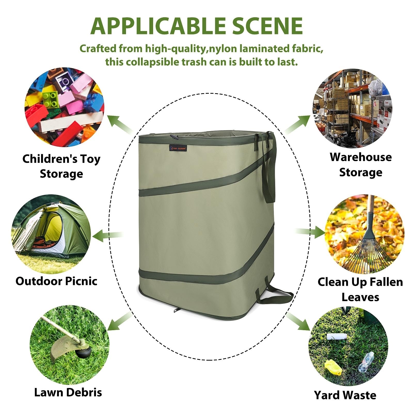 46 Gallon Square Collapsible Yard Waste Containers