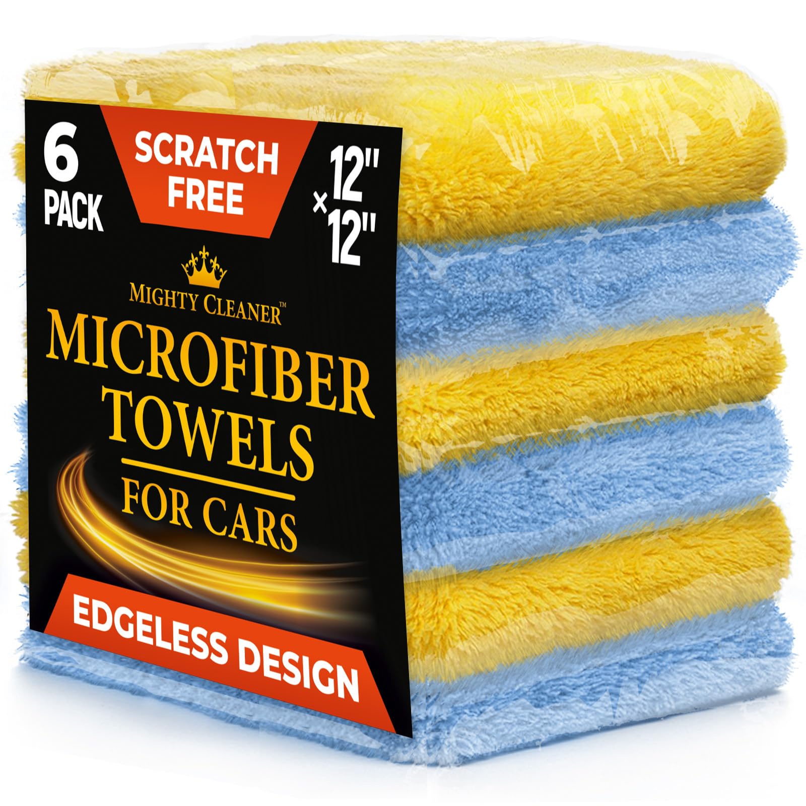 Edgeless Microfiber Car Towels (6 Count)