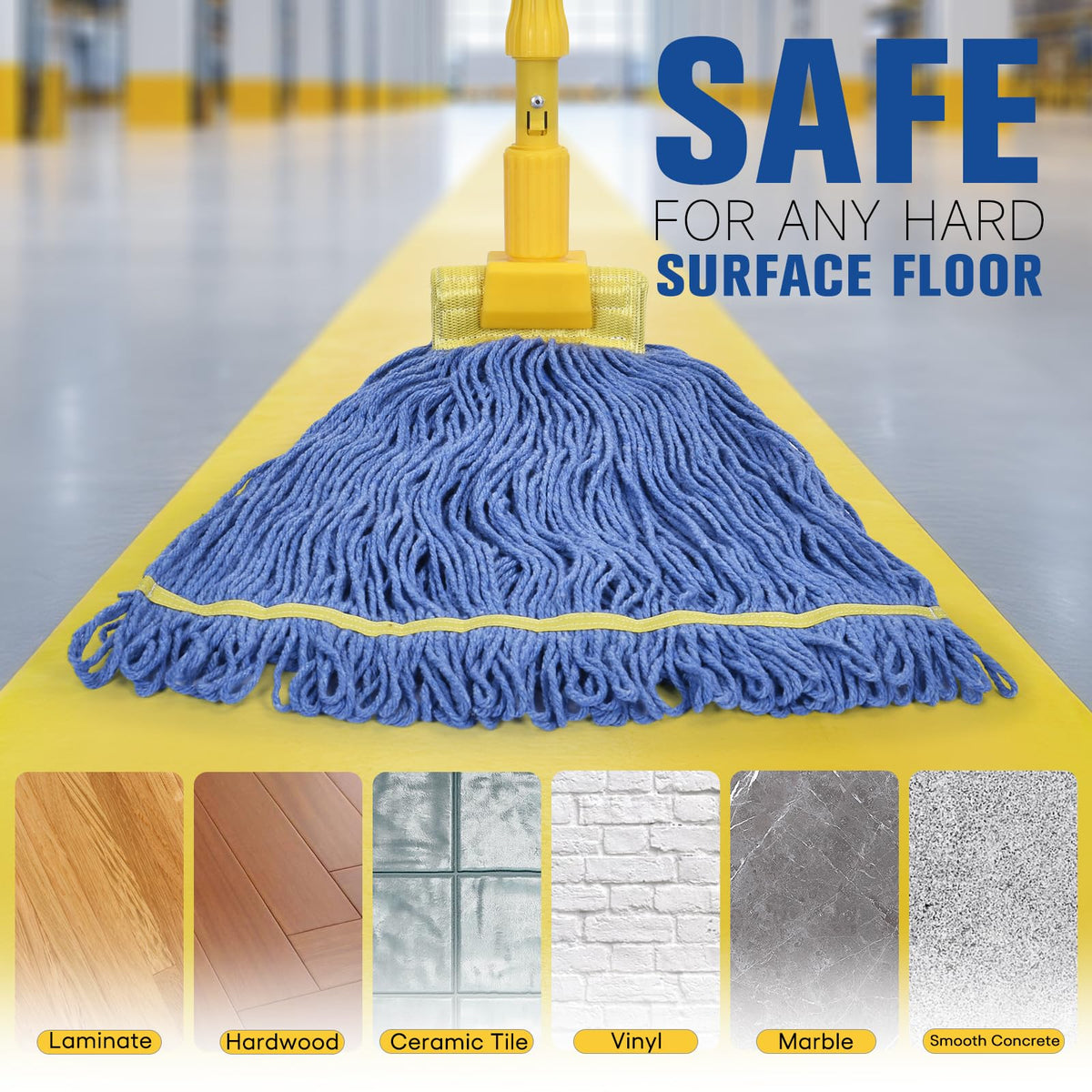 Matthew Cleaning Commercial Mop Head Replacement (6 Count)