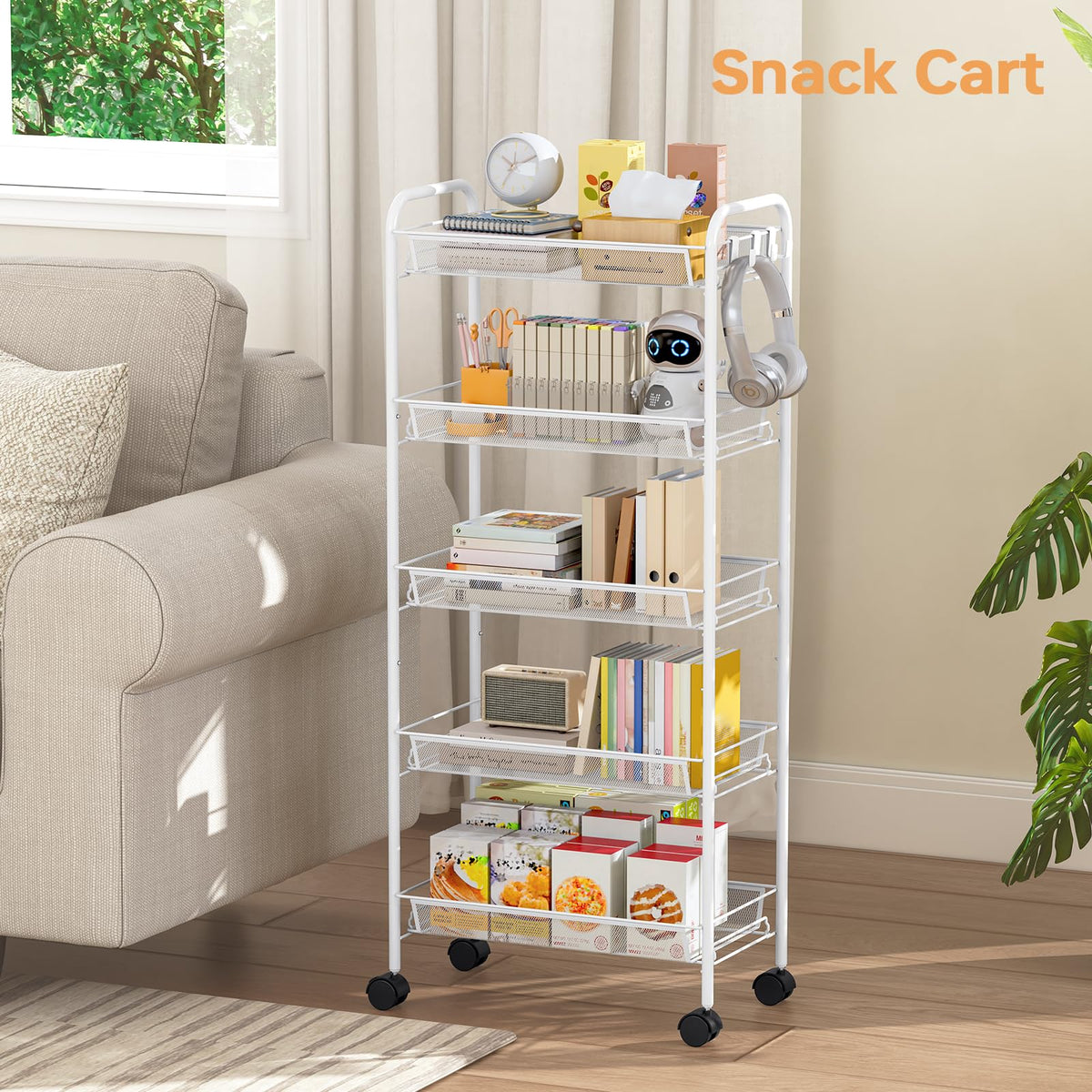 5 Tier Rolling Cart