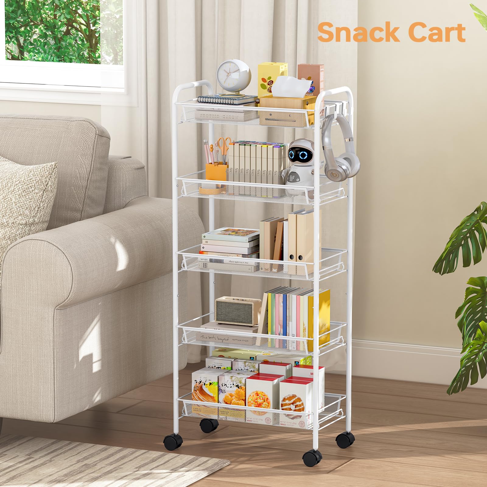 5 Tier Rolling Cart