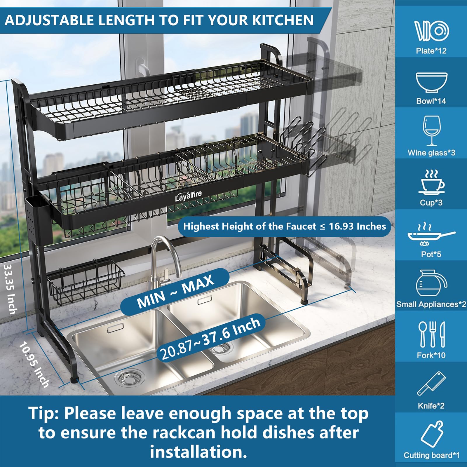 Over Sink Dish Drying Rack