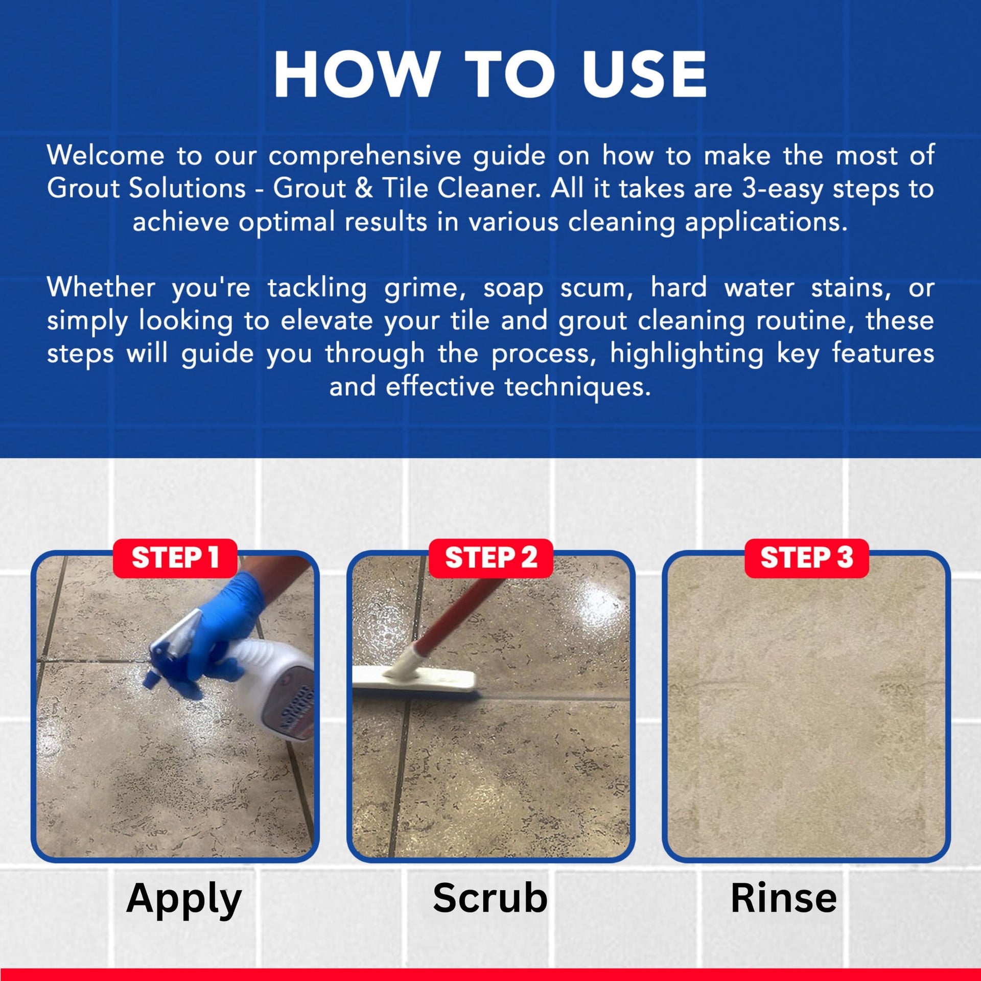 Professional Grade Grout Cleaner for Tile (32 Fl Oz)